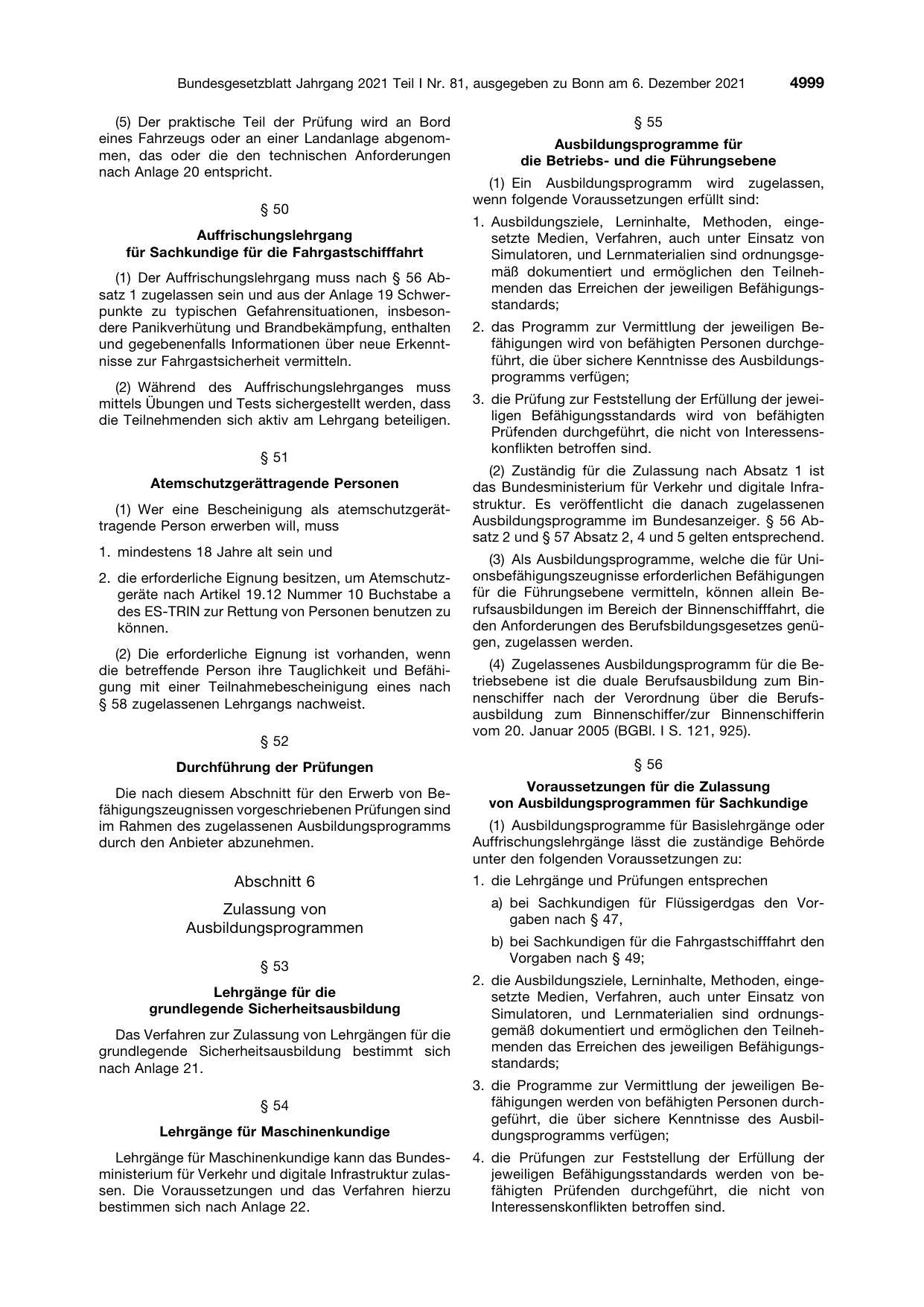 BGBl. 2021, Seite 4999 — Originalseite als Abbildung