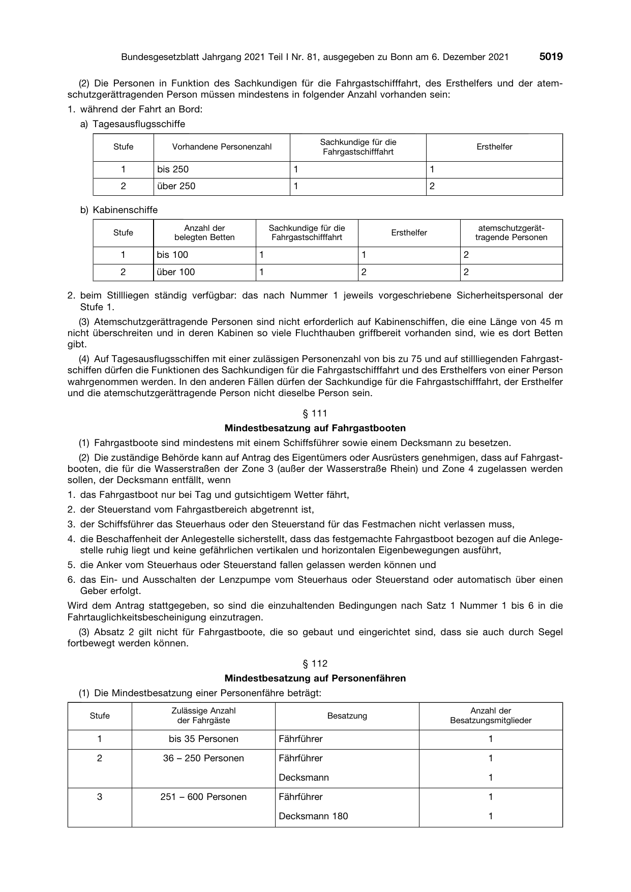 BGBl. 2021, Seite 5019 — Originalseite als Abbildung