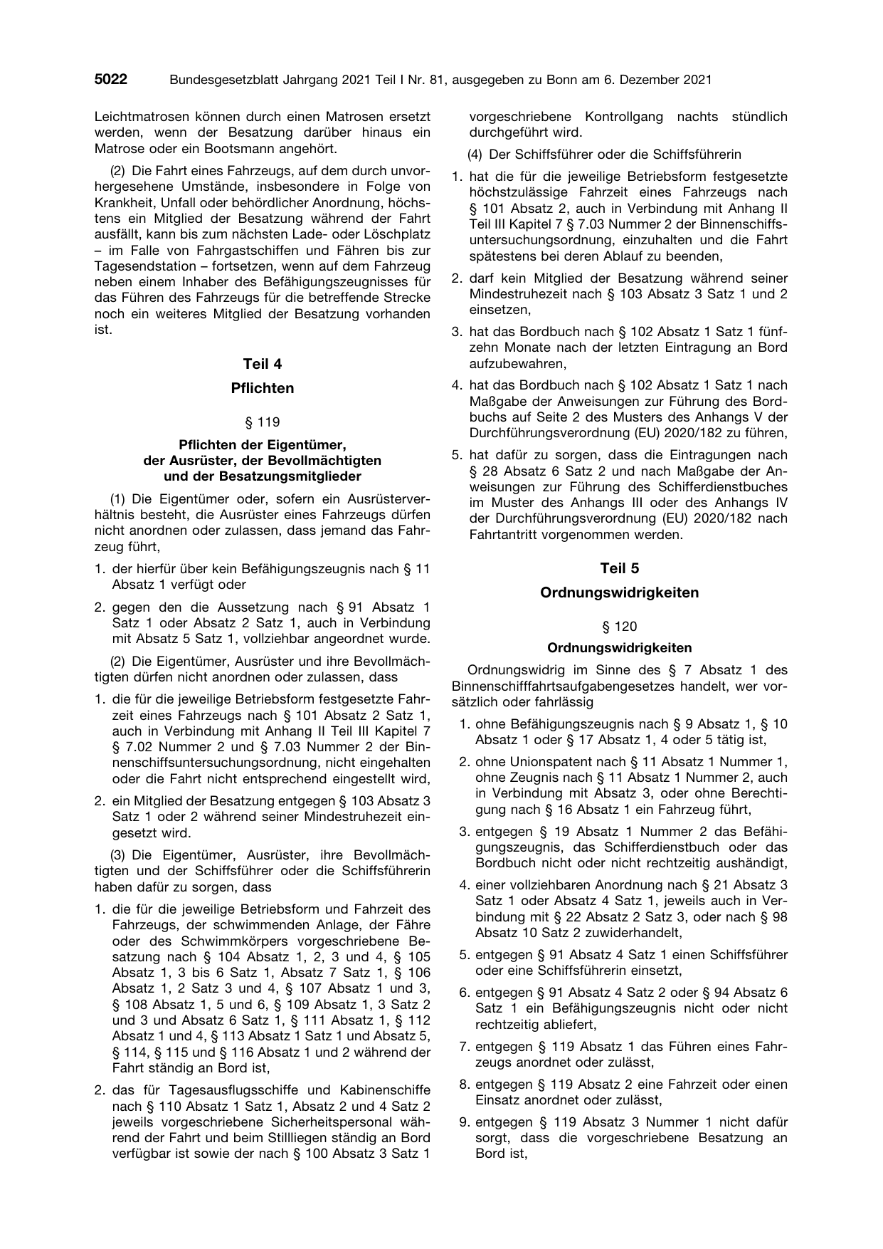 BGBl. 2021, Seite 5022 — Originalseite als Abbildung