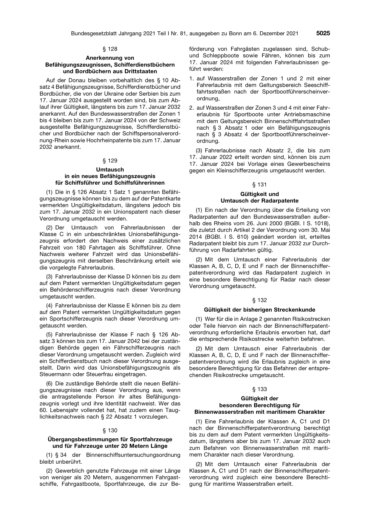 BGBl. 2021, Seite 5025 — Originalseite als Abbildung