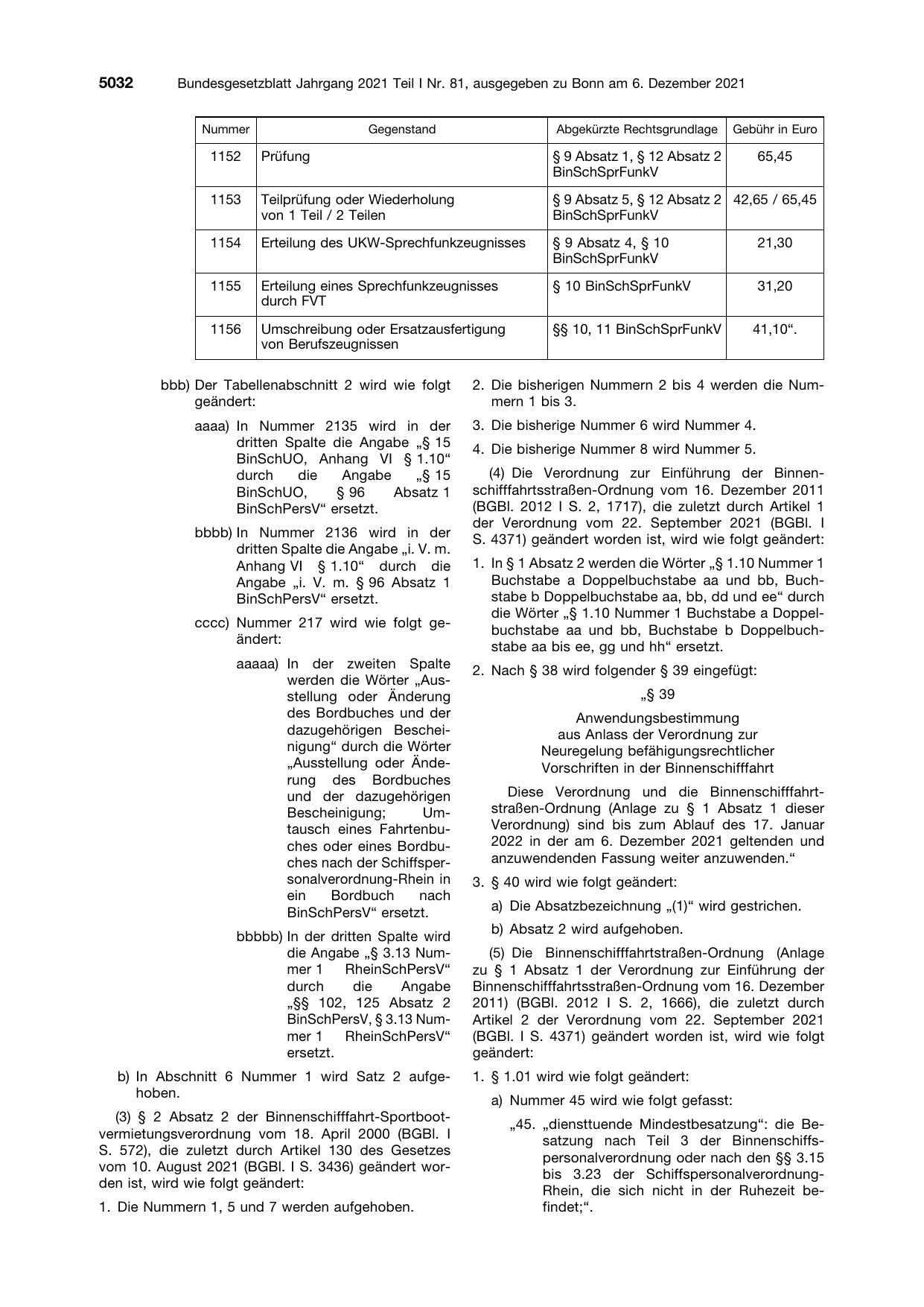 BGBl. 2021, Seite 5032 — Originalseite als Abbildung