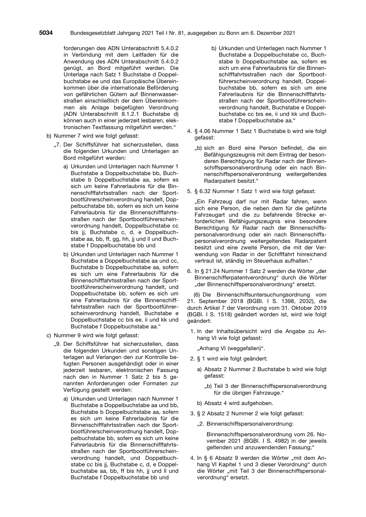 BGBl. 2021, Seite 5034 — Originalseite als Abbildung