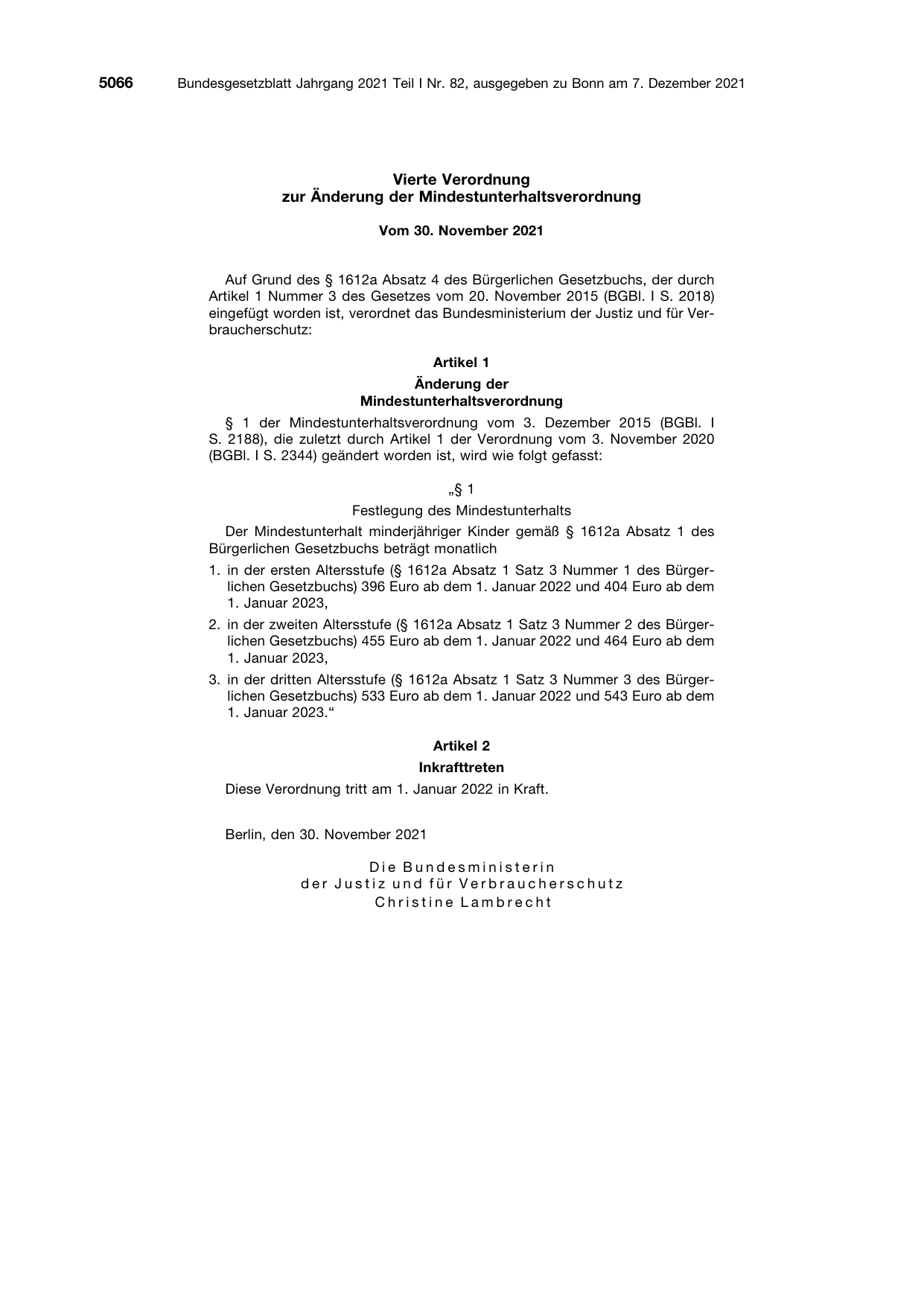 BGBl. 2021, Seite 5066 — Originalseite als Abbildung