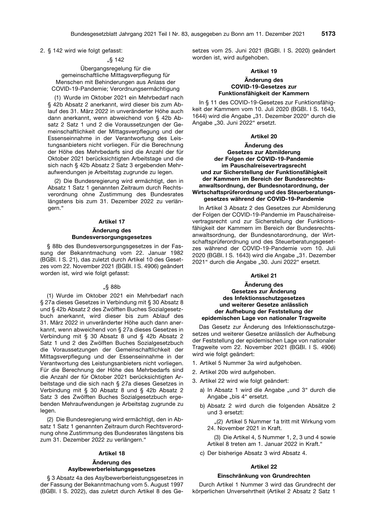 BGBl. 2021, Seite 5173 — Originalseite als Abbildung