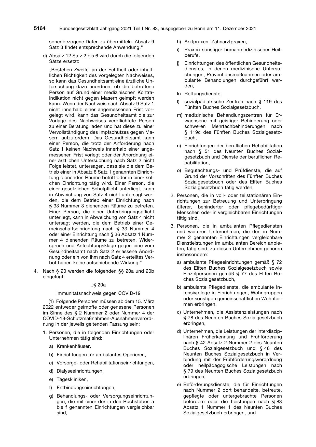 BGBl. 2021, Seite 5164 — Originalseite als Abbildung