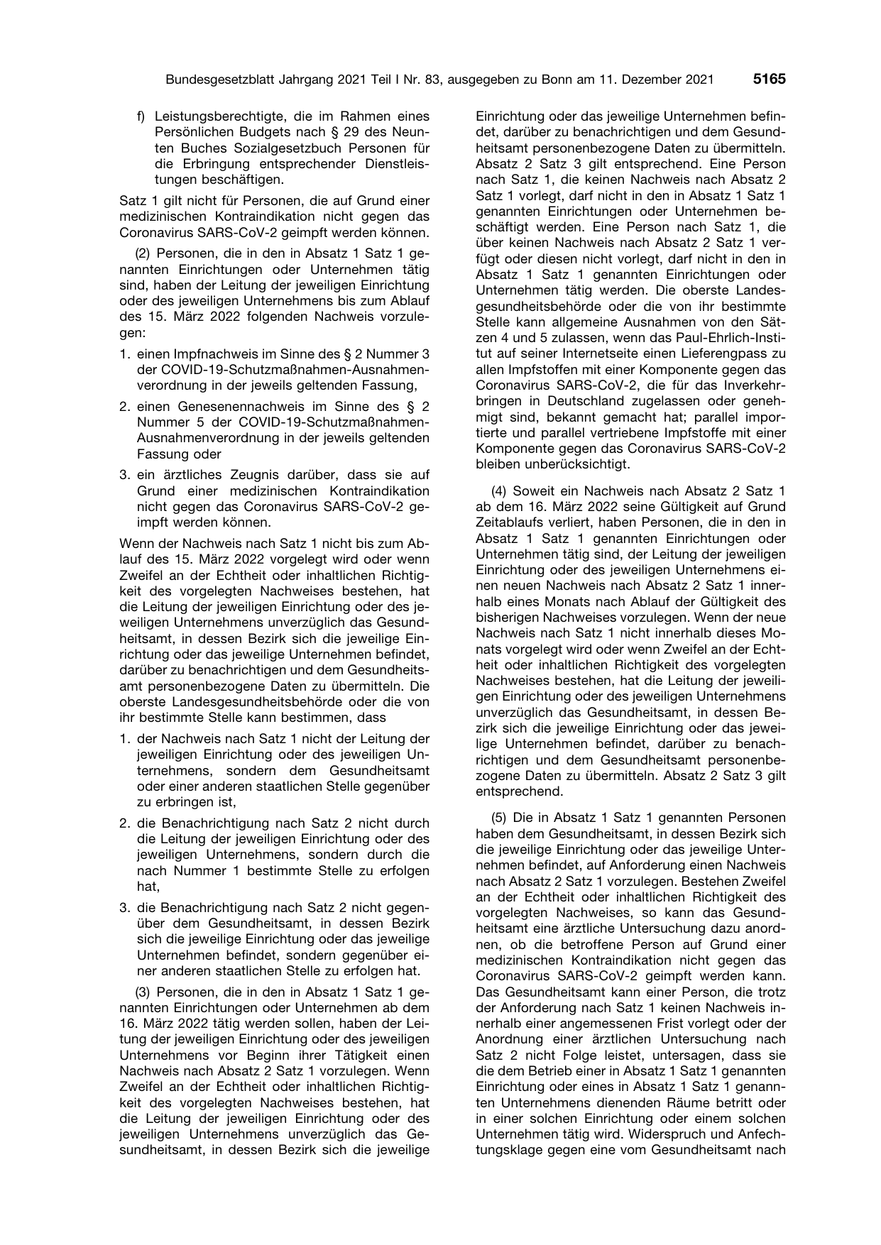 BGBl. 2021, Seite 5165 — Originalseite als Abbildung