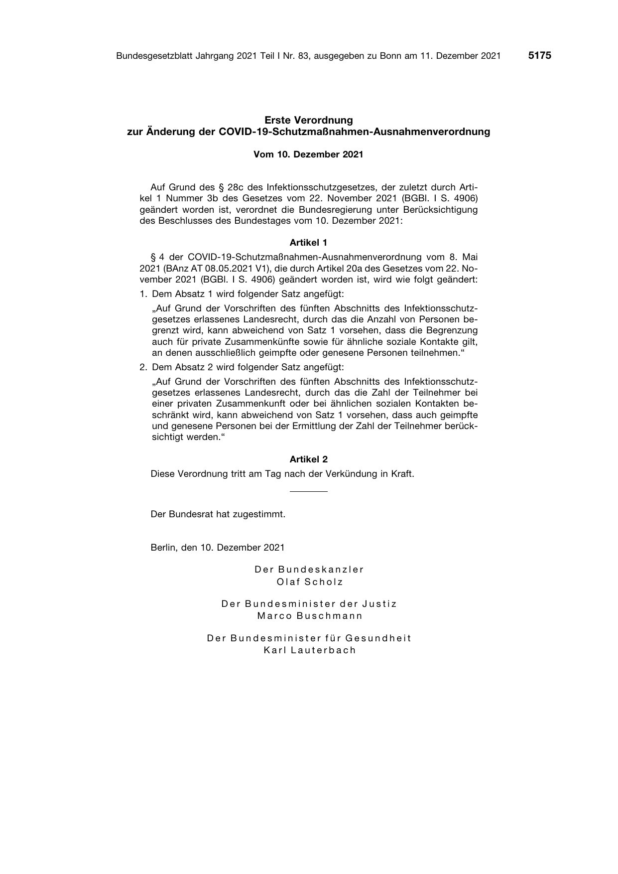 BGBl. 2021, Seite 5175 — Originalseite als Abbildung