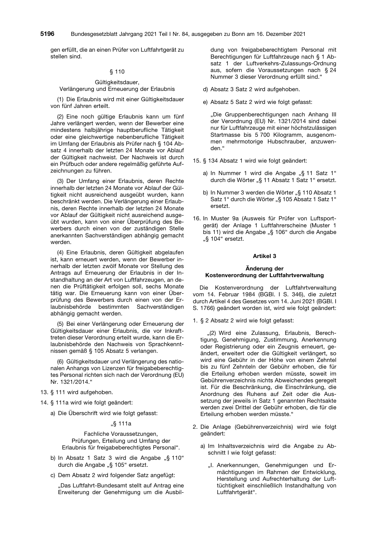 BGBl. 2021, Seite 5196 — Originalseite als Abbildung