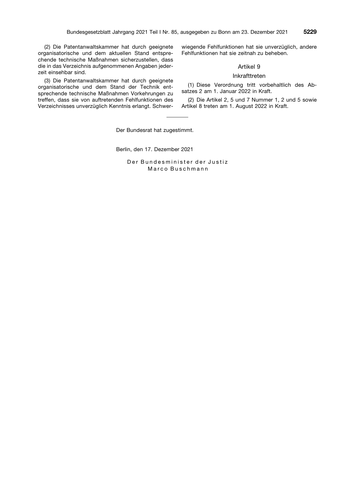 BGBl. 2021, Seite 5229 — Originalseite als Abbildung