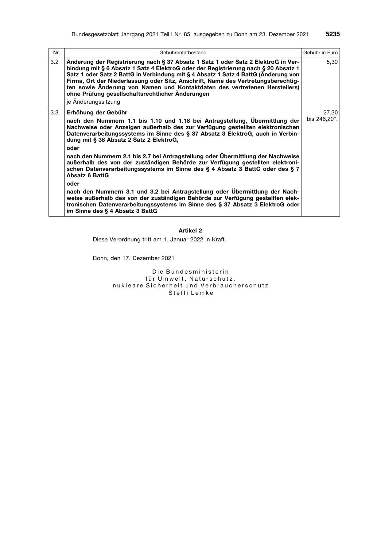 BGBl. 2021, Seite 5235 — Originalseite als Abbildung