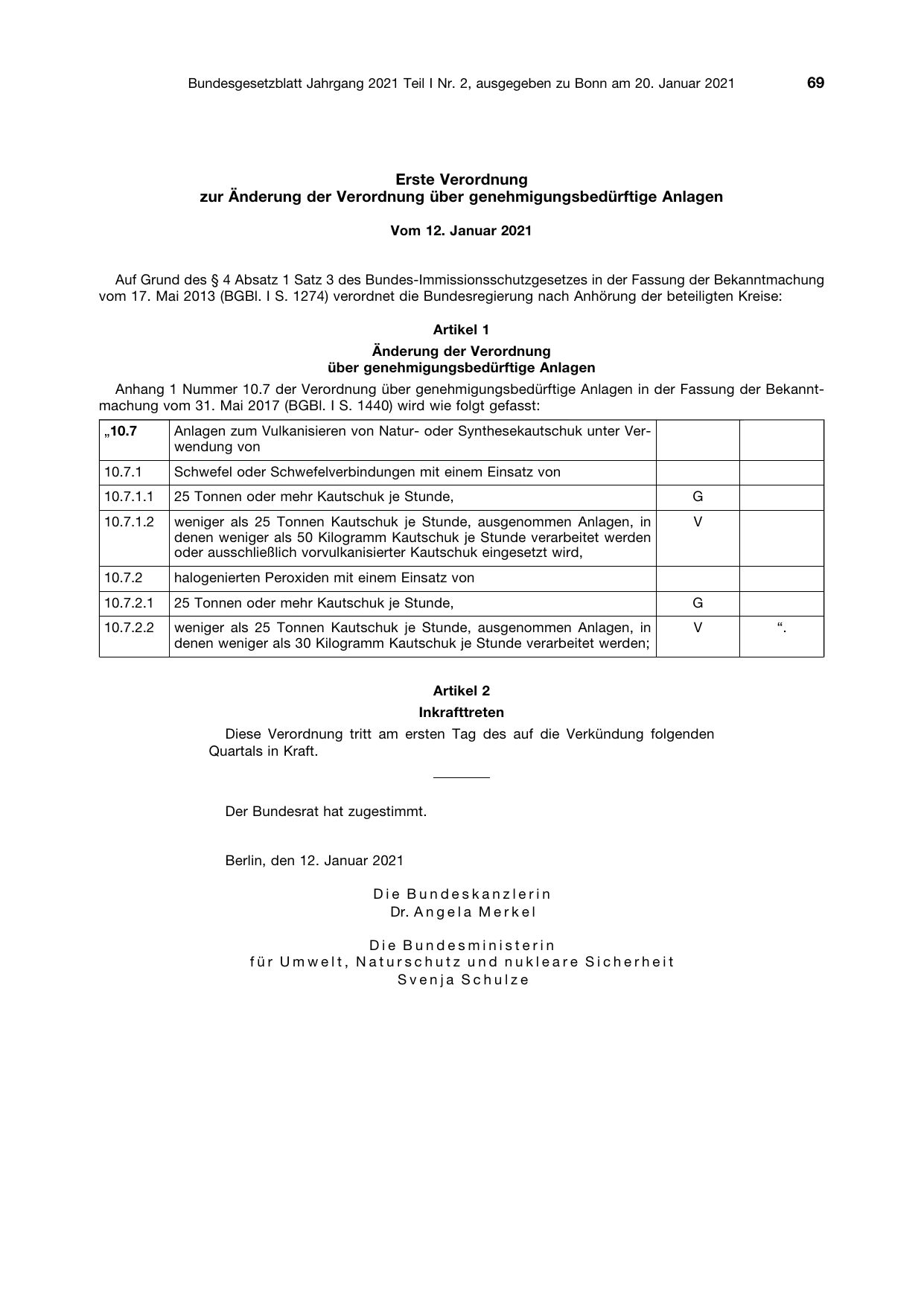BGBl. 2021, Seite 69 — Originalseite als Abbildung