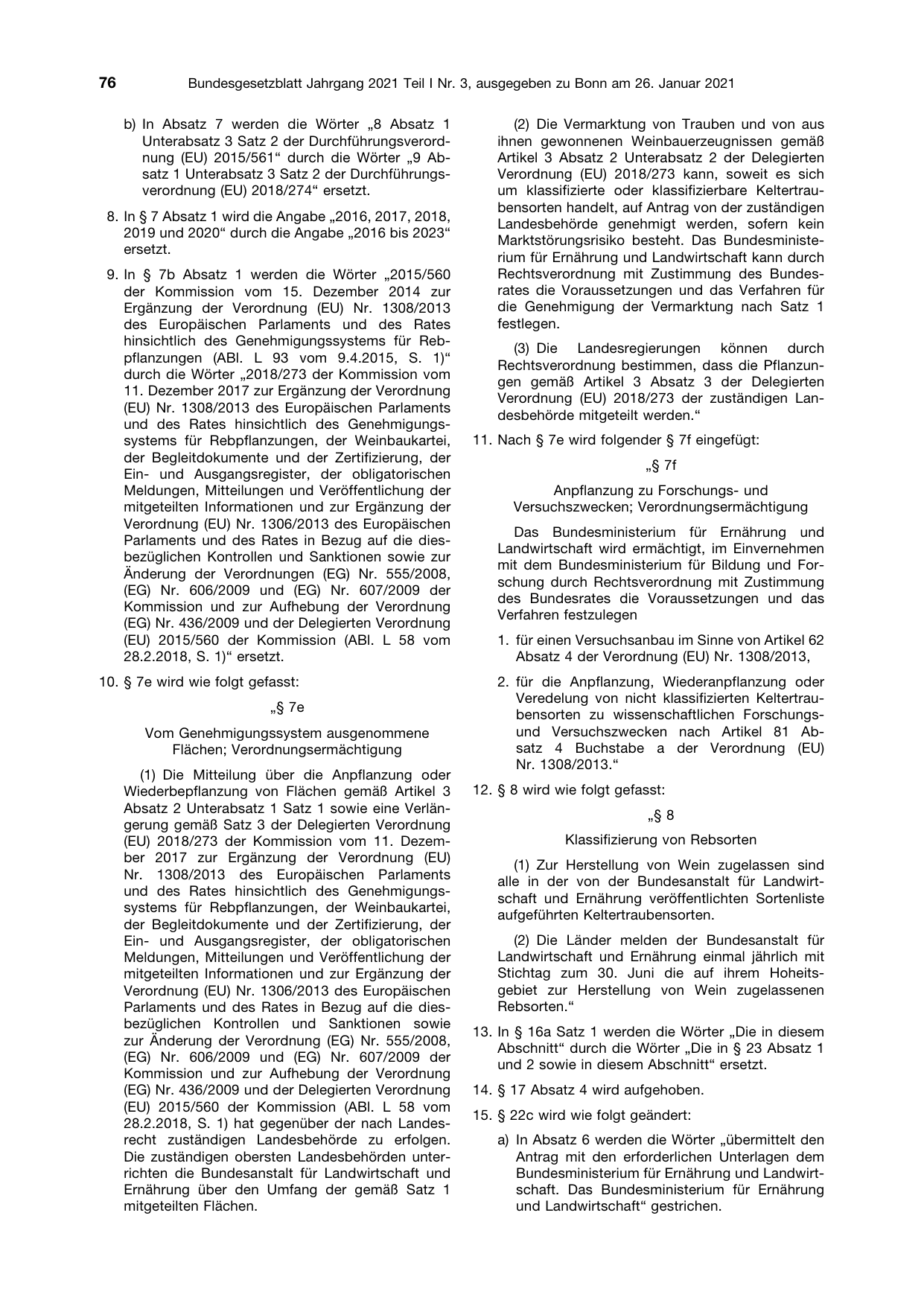 BGBl. 2021, Seite 76 — Originalseite als Abbildung