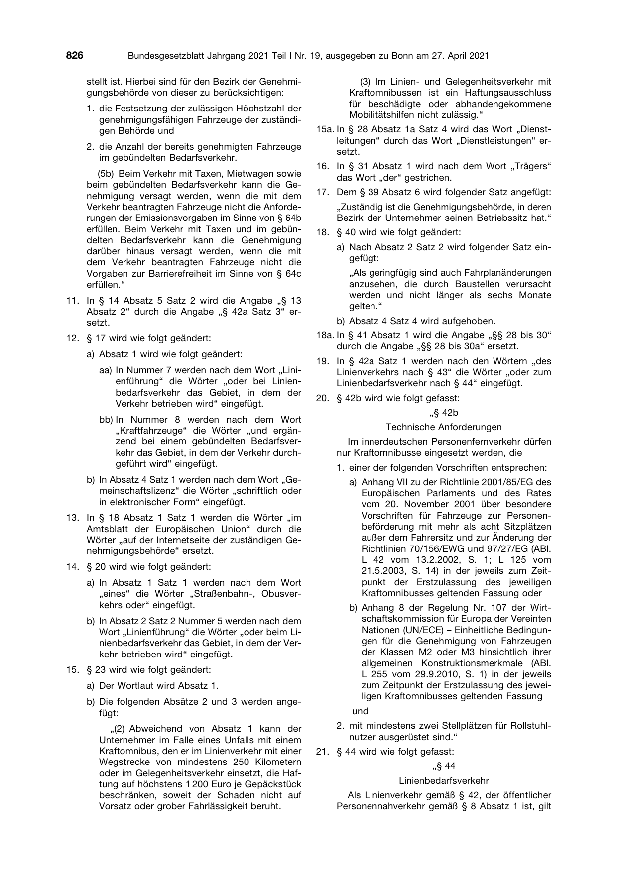 BGBl. 2021, Seite 826 — Originalseite als Abbildung