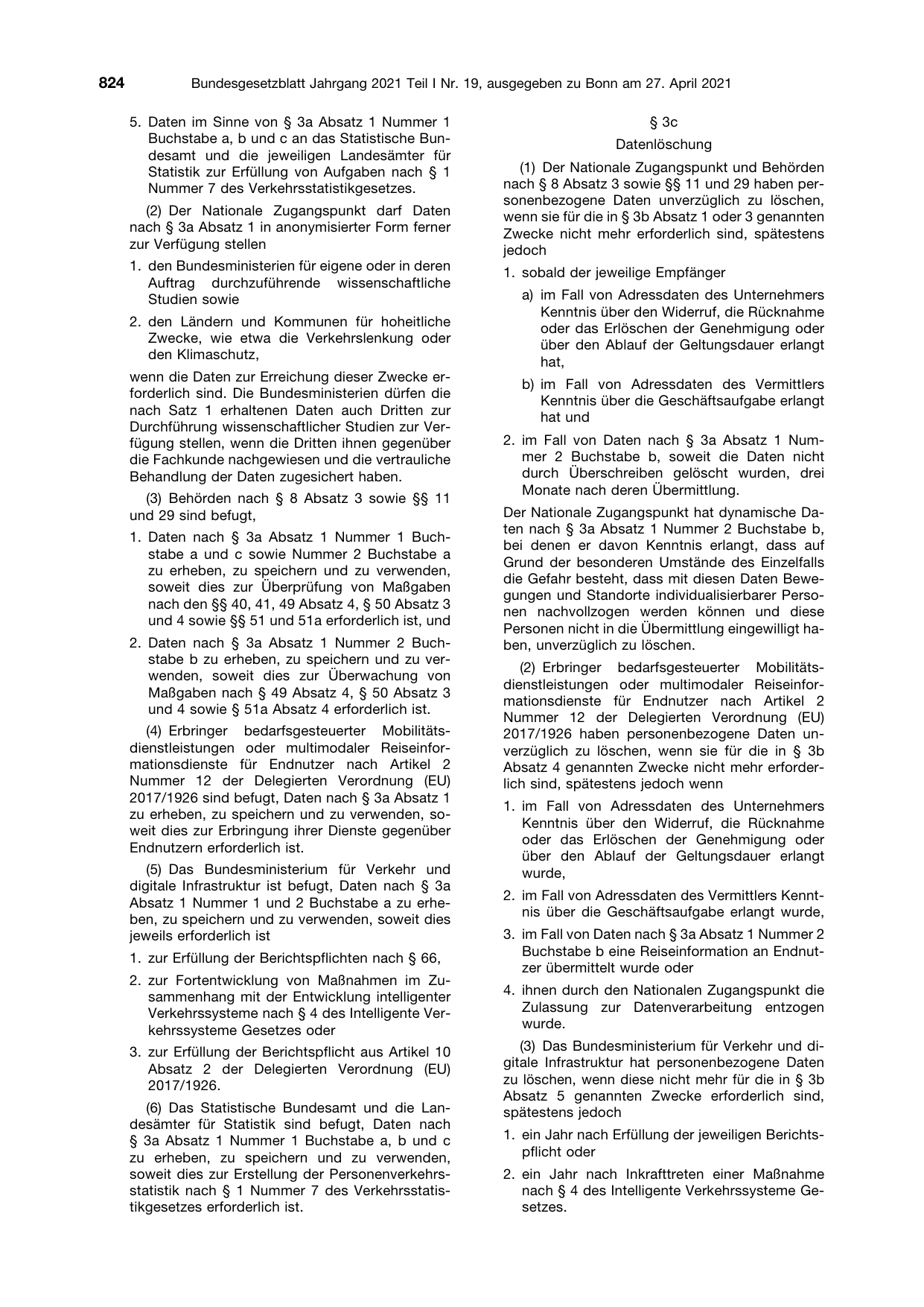 BGBl. 2021, Seite 824 — Originalseite als Abbildung