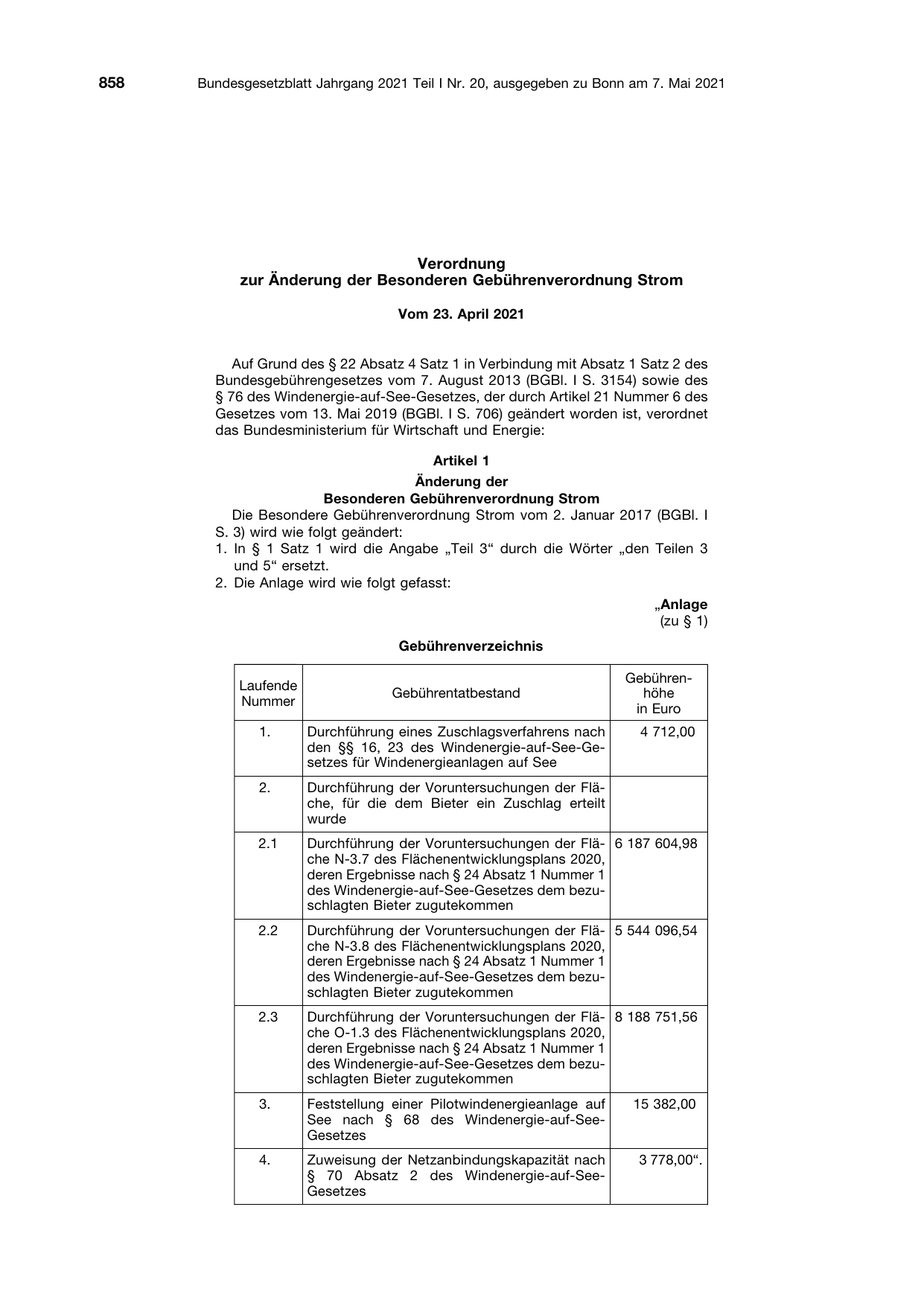 BGBl. 2021, Seite 858 — Originalseite als Abbildung