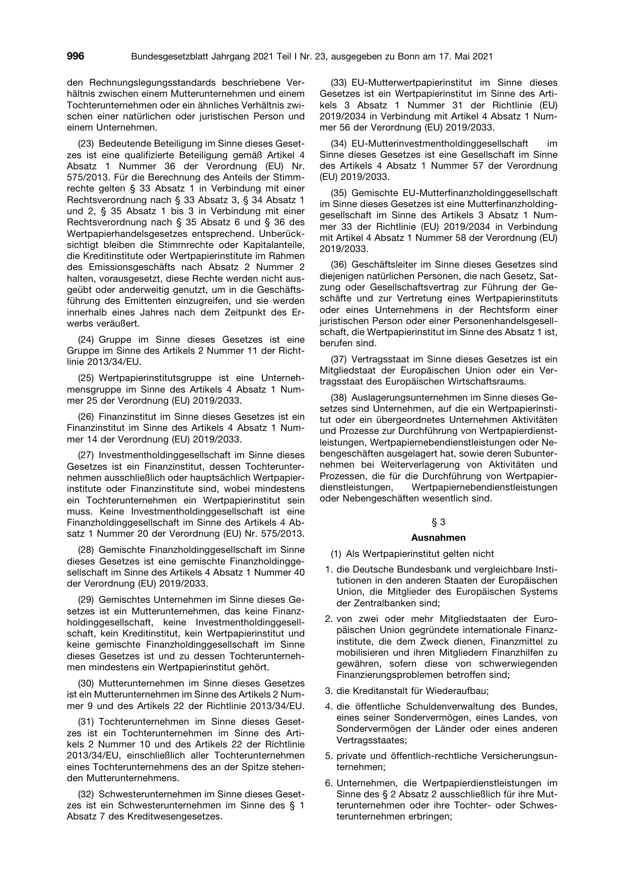 BGBl. 2021, Seite 996 — Originalseite als Abbildung