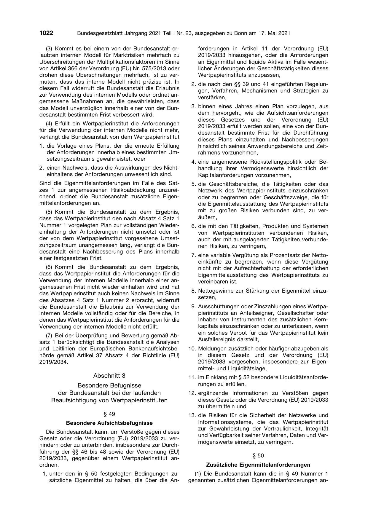 BGBl. 2021, Seite 1022 — Originalseite als Abbildung