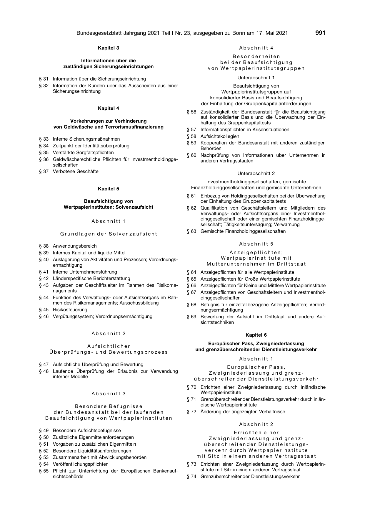 BGBl. 2021, Seite 991 — Originalseite als Abbildung