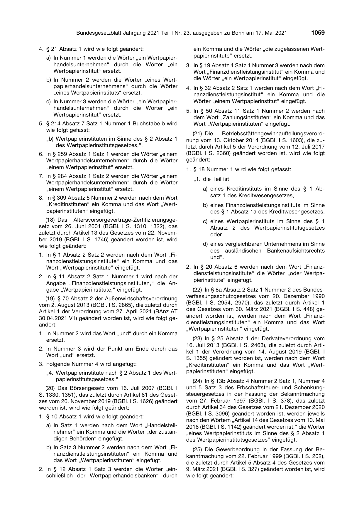 BGBl. 2021, Seite 1059 — Originalseite als Abbildung