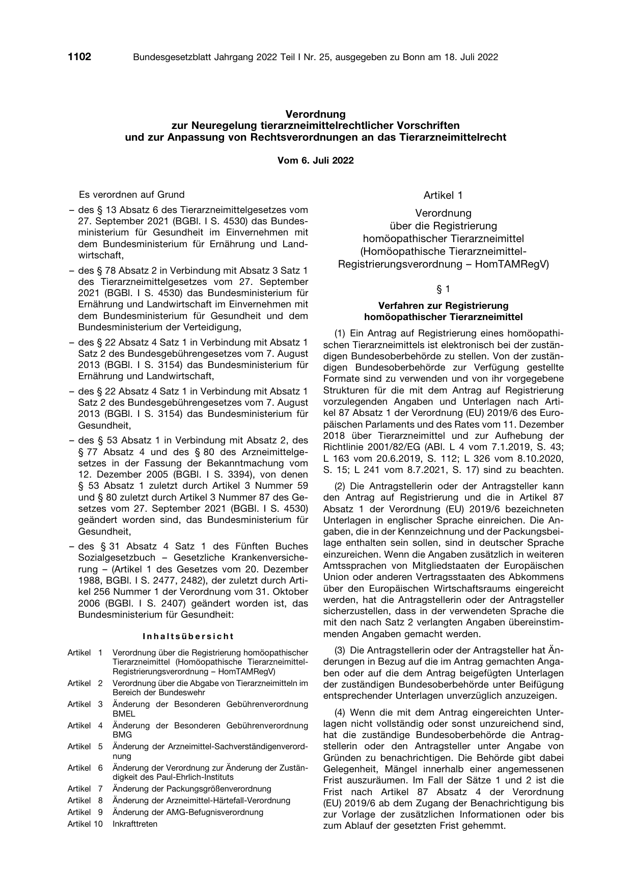 BGBl. 2022, Seite 1102 — Originalseite als Abbildung
