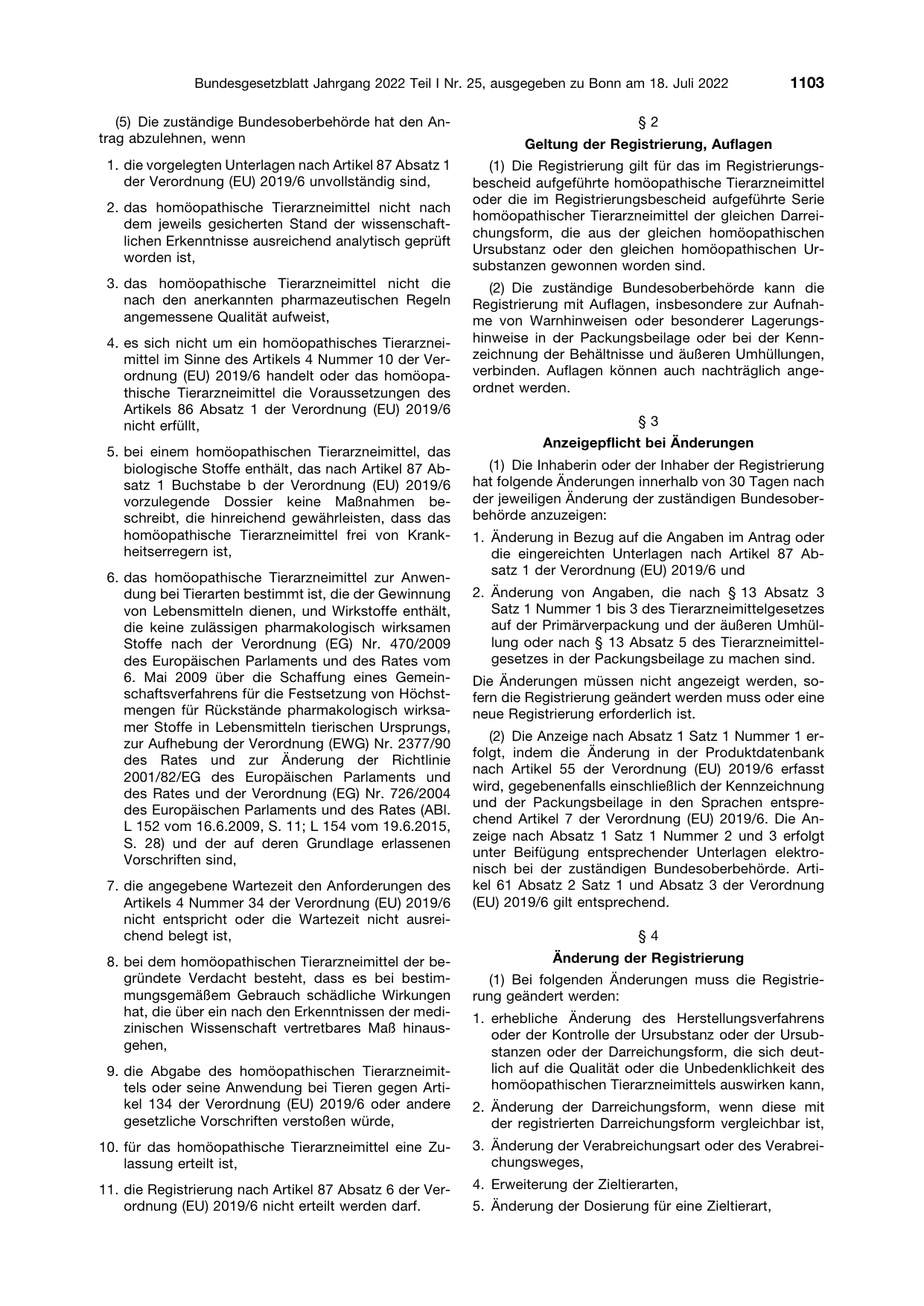 BGBl. 2022, Seite 1103 — Originalseite als Abbildung