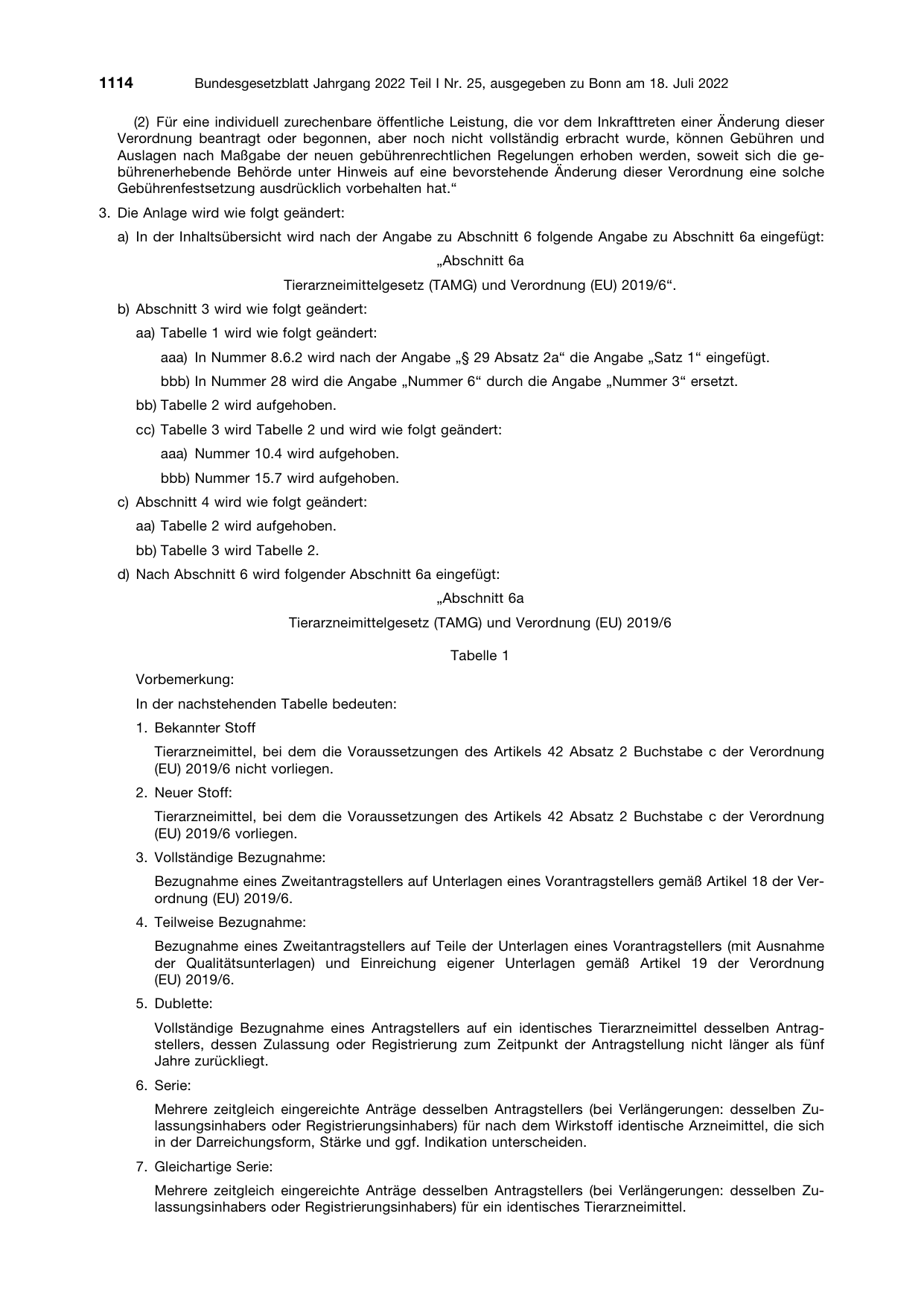 BGBl. 2022, Seite 1114 — Originalseite als Abbildung
