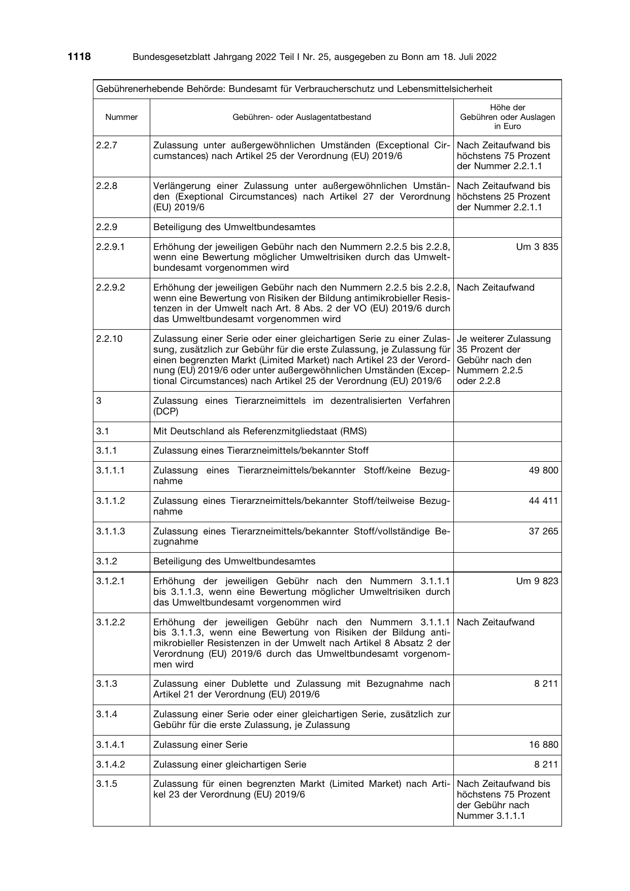 BGBl. 2022, Seite 1118 — Originalseite als Abbildung