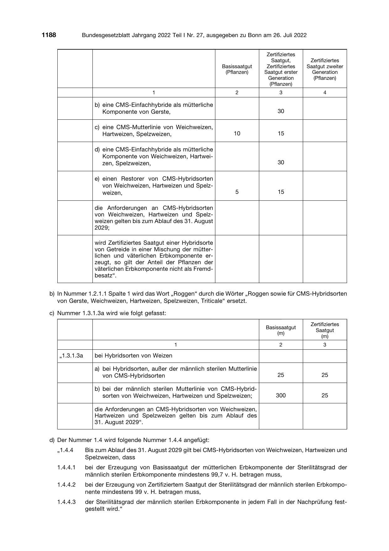 BGBl. 2022, Seite 1188 — Originalseite als Abbildung