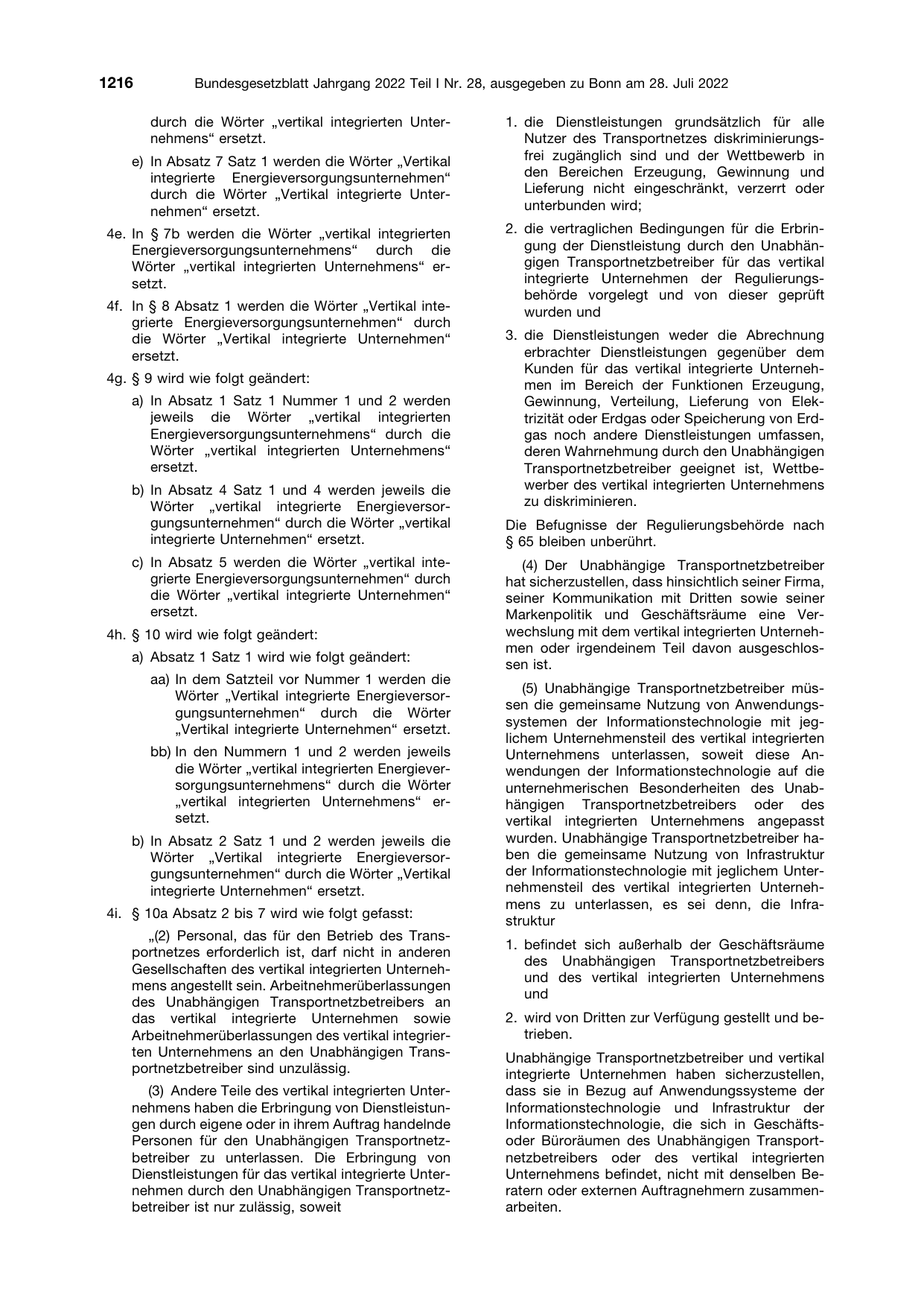 BGBl. 2022, Seite 1216 — Originalseite als Abbildung