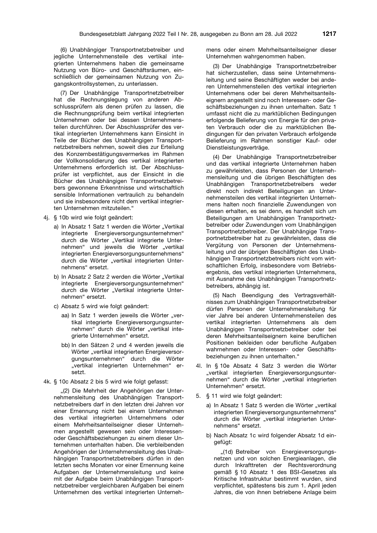 BGBl. 2022, Seite 1217 — Originalseite als Abbildung