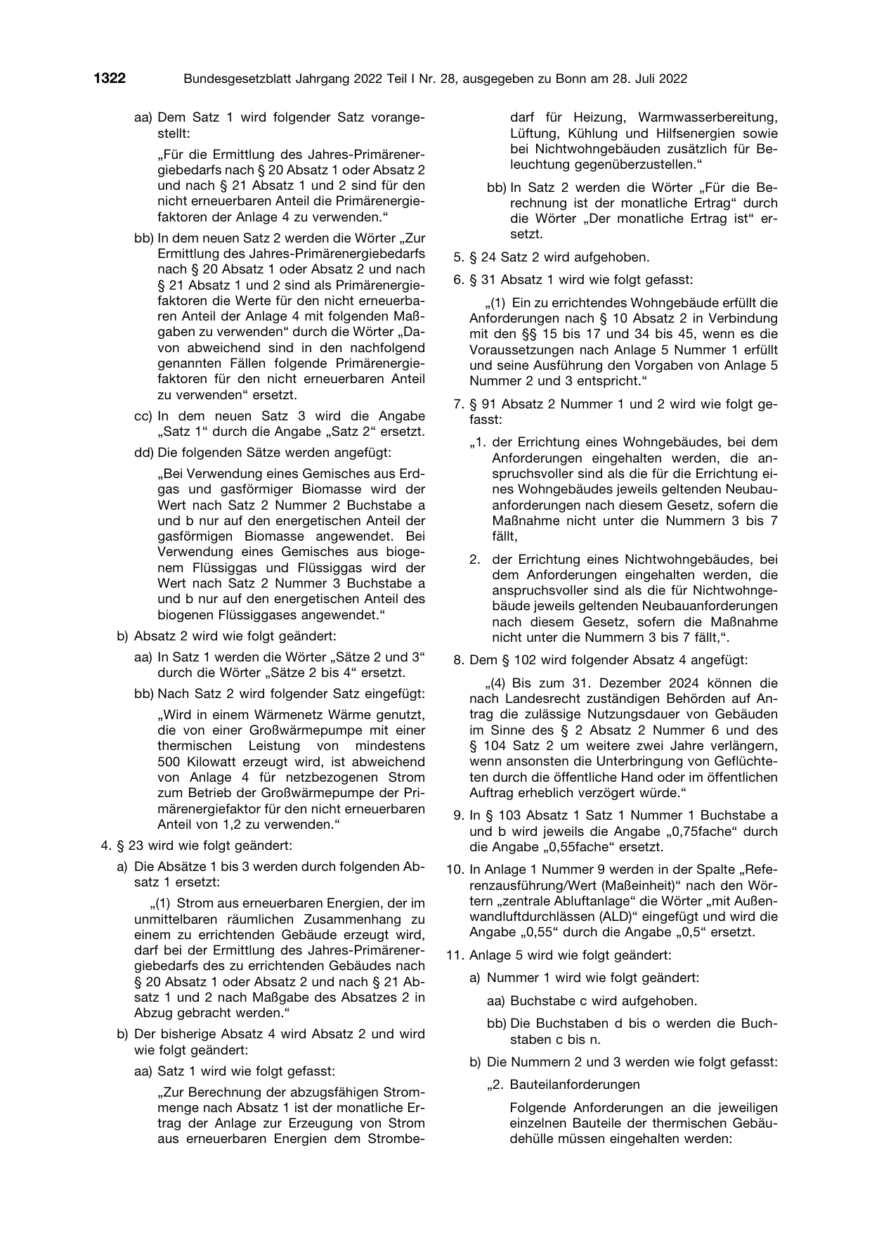 BGBl. 2022, Seite 1322 — Originalseite als Abbildung
