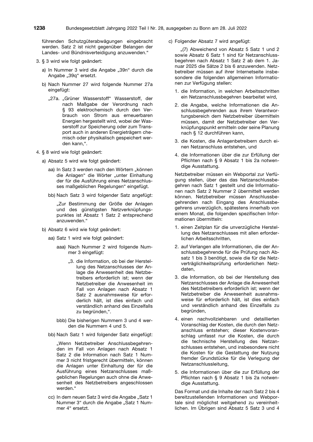 BGBl. 2022, Seite 1238 — Originalseite als Abbildung