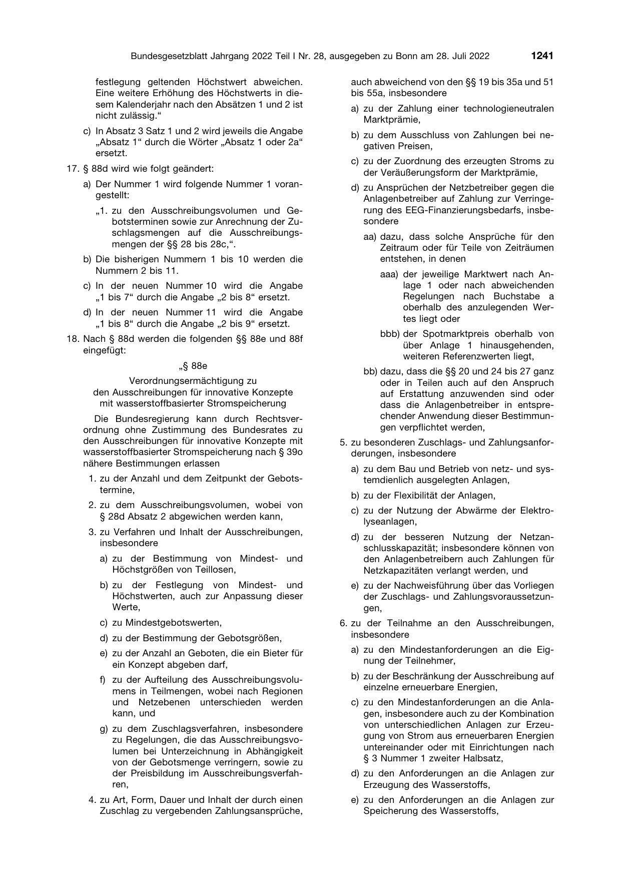 BGBl. 2022, Seite 1241 — Originalseite als Abbildung