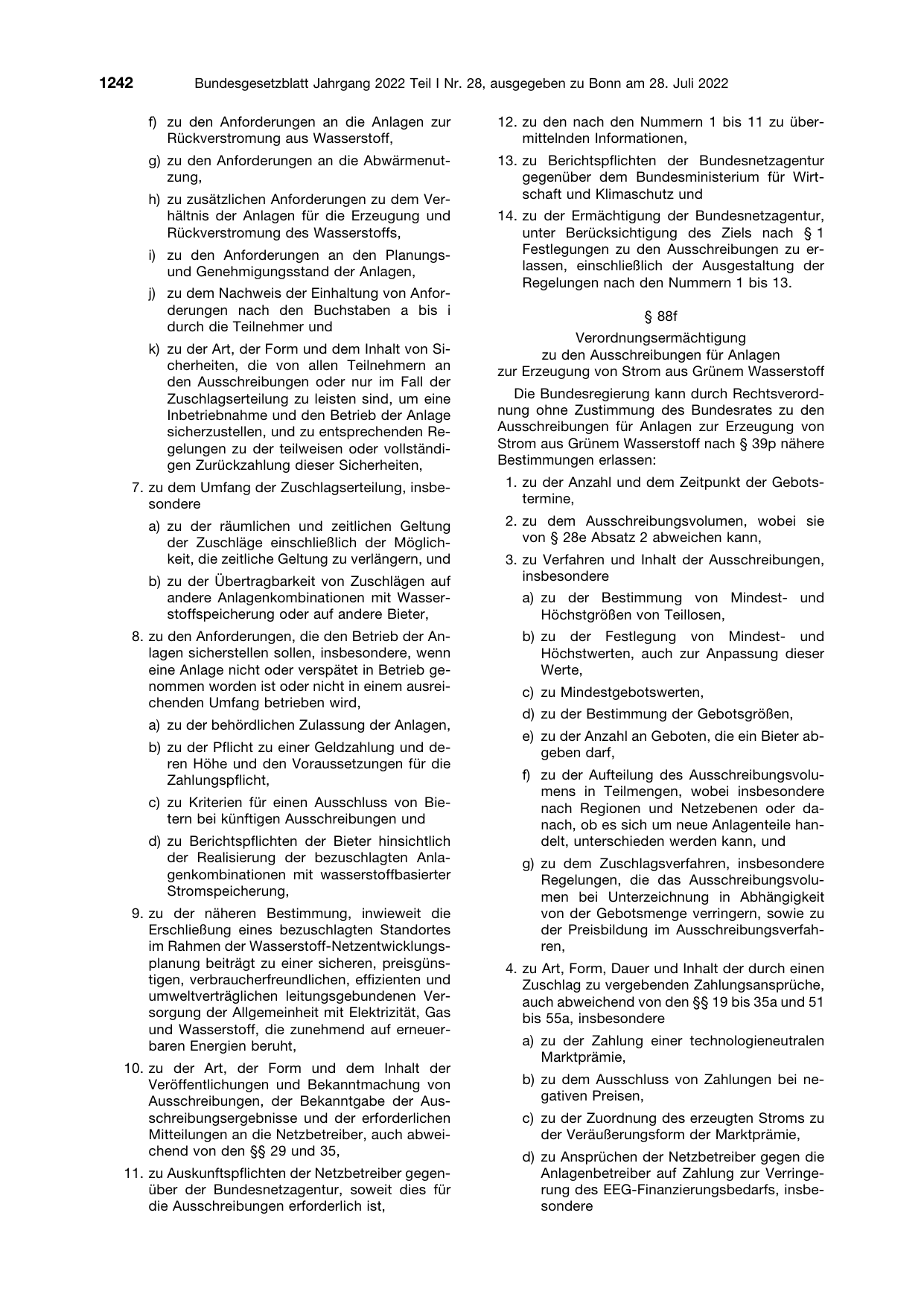 BGBl. 2022, Seite 1242 — Originalseite als Abbildung
