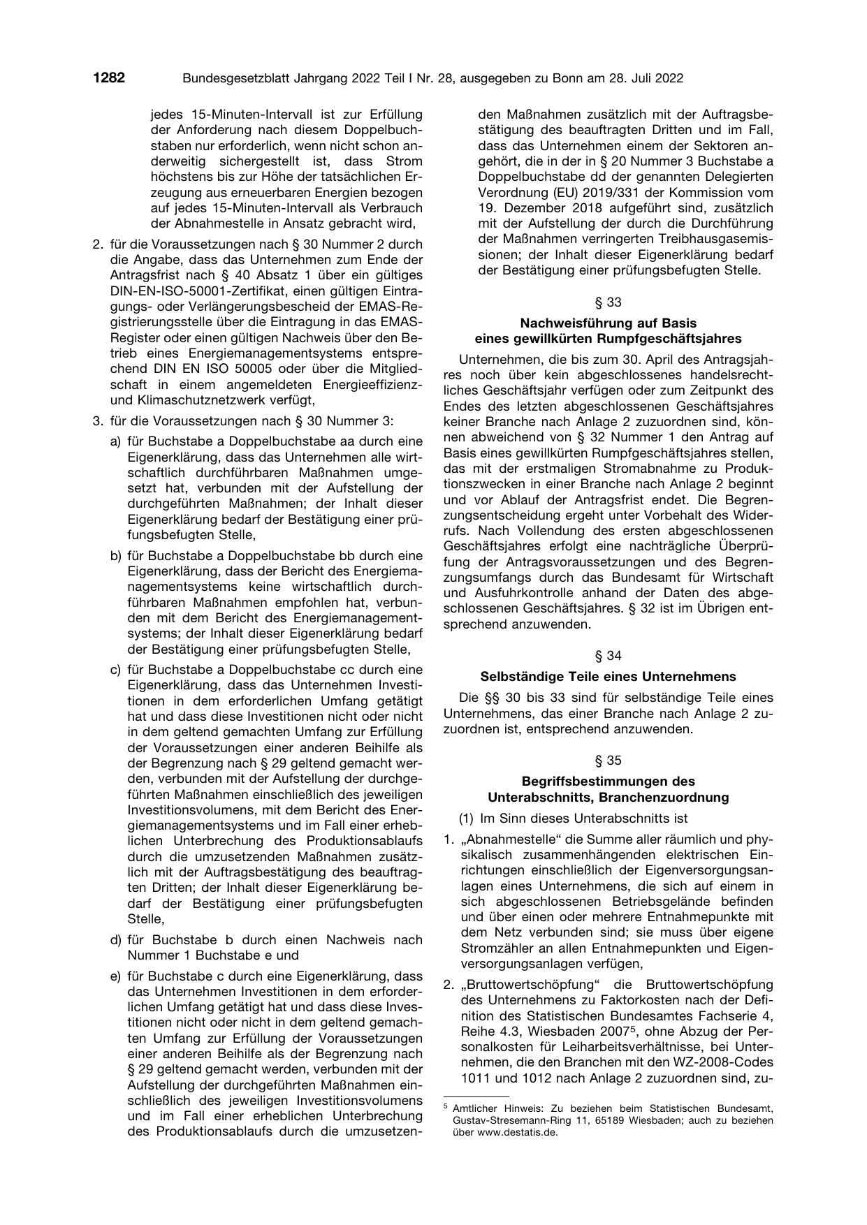 BGBl. 2022, Seite 1282 — Originalseite als Abbildung
