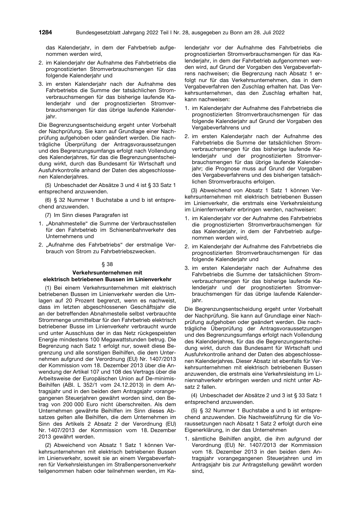 BGBl. 2022, Seite 1284 — Originalseite als Abbildung