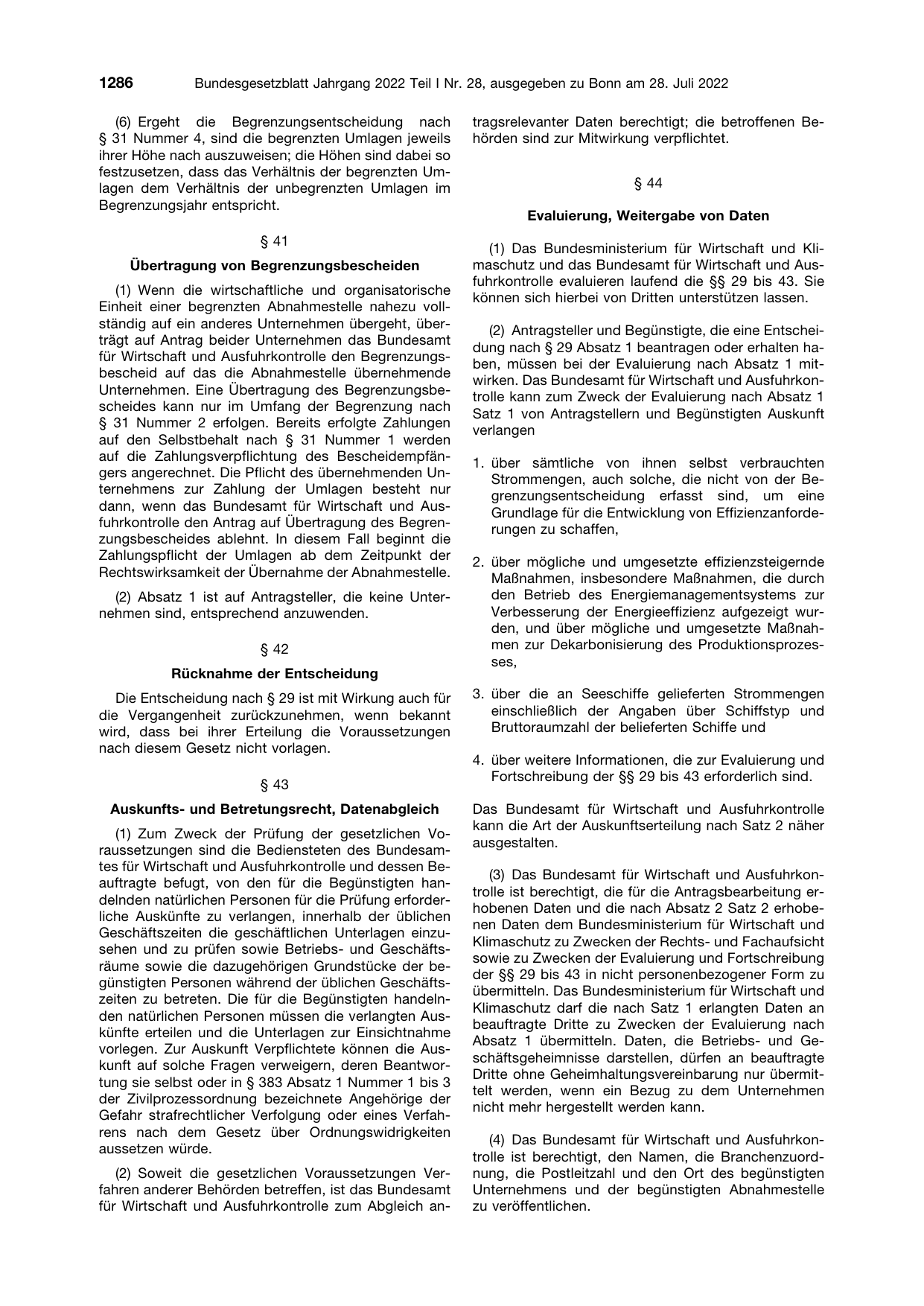BGBl. 2022, Seite 1286 — Originalseite als Abbildung
