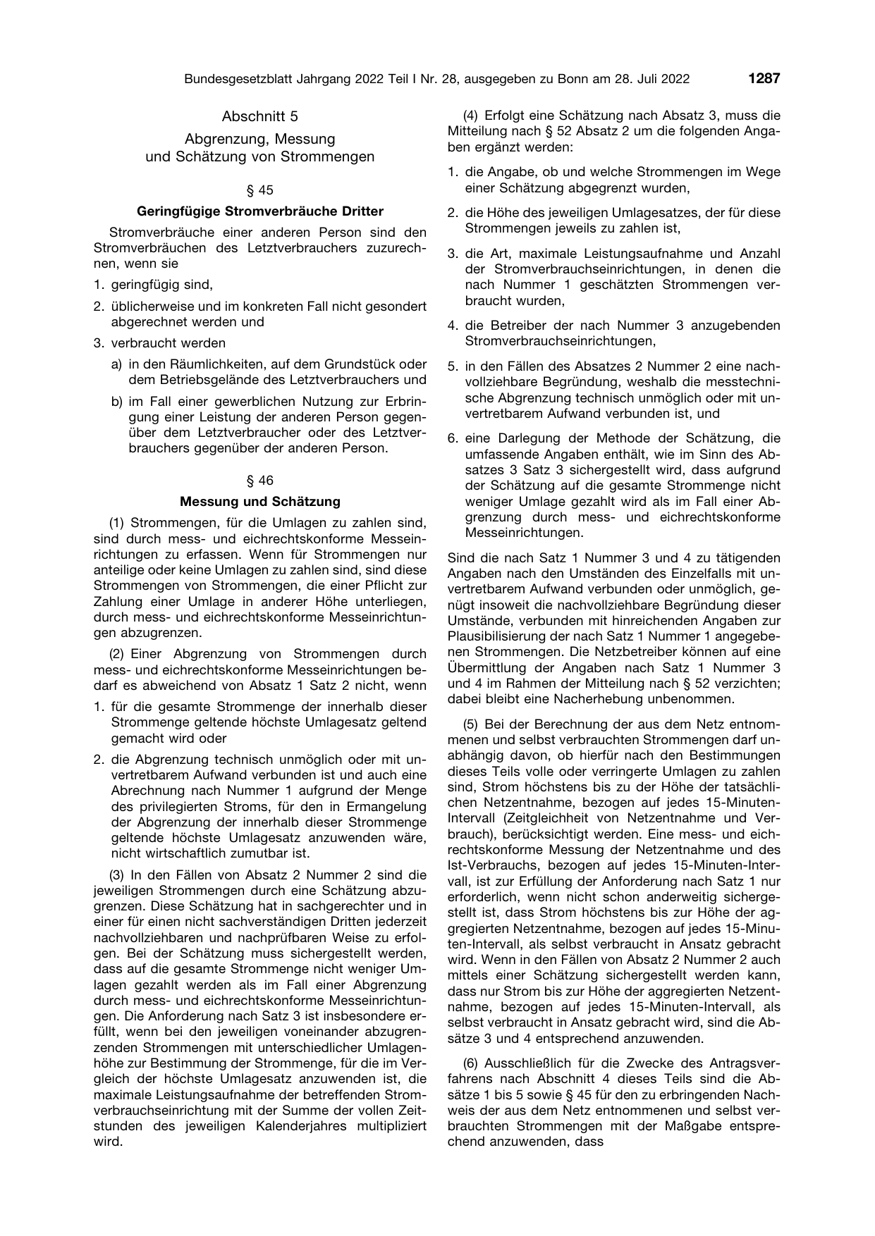 BGBl. 2022, Seite 1287 — Originalseite als Abbildung