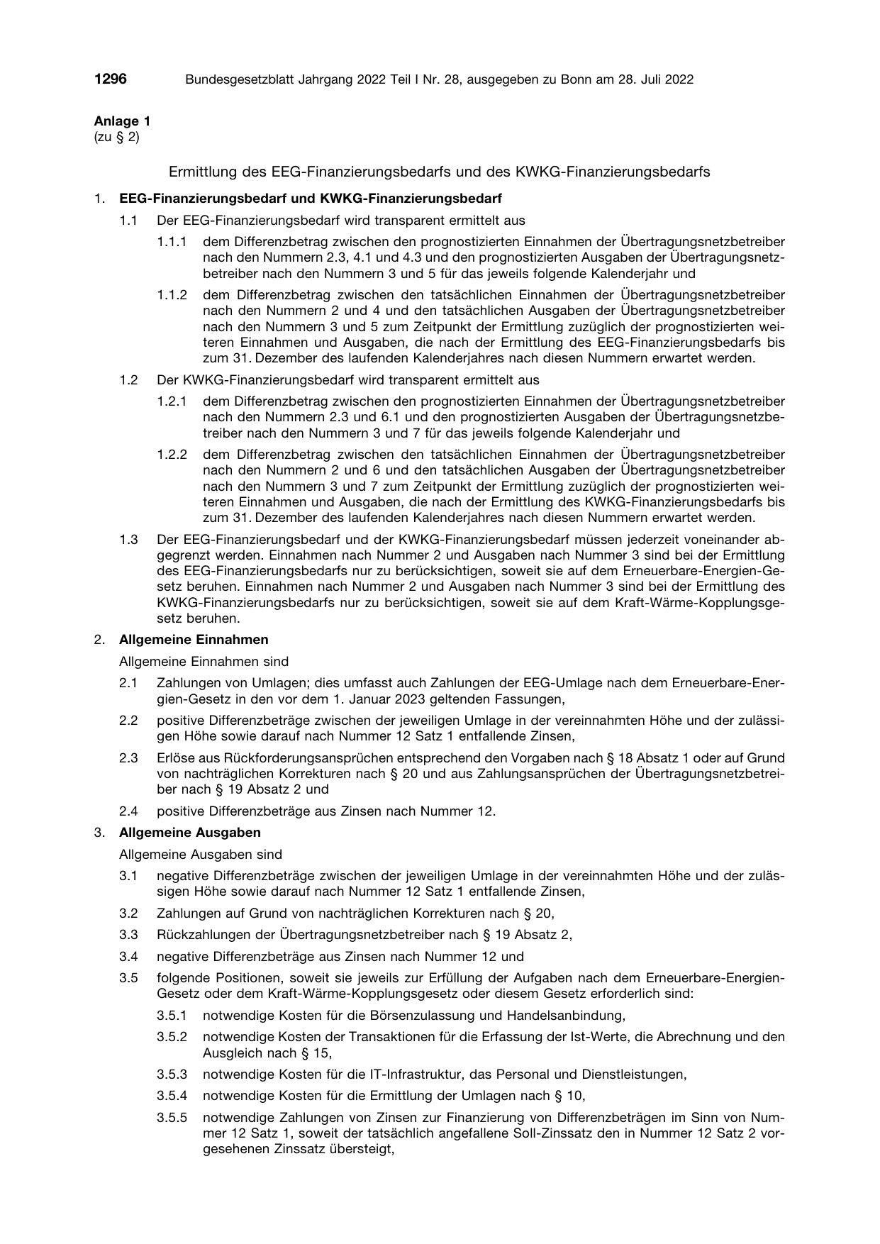 BGBl. 2022, Seite 1296 — Originalseite als Abbildung