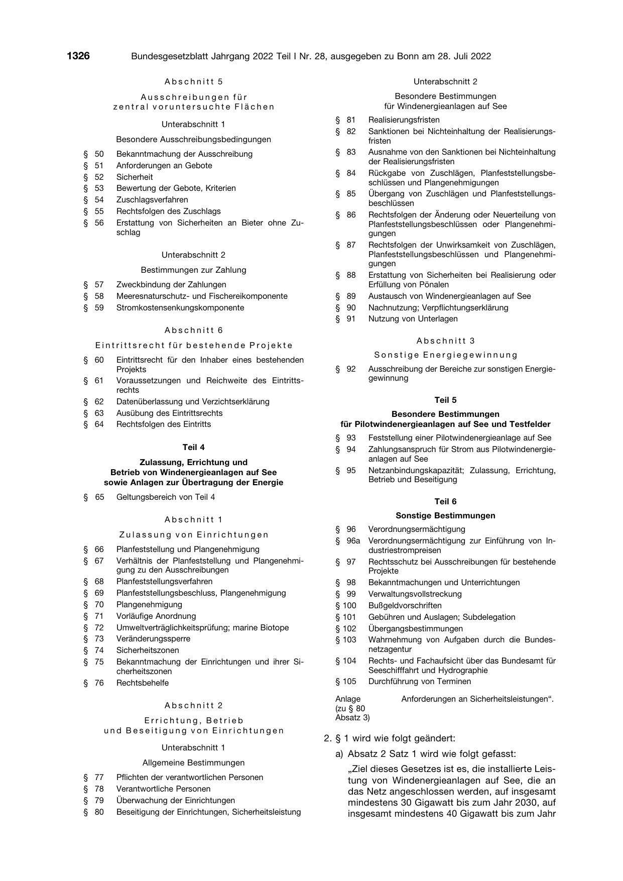 BGBl. 2022, Seite 1326 — Originalseite als Abbildung