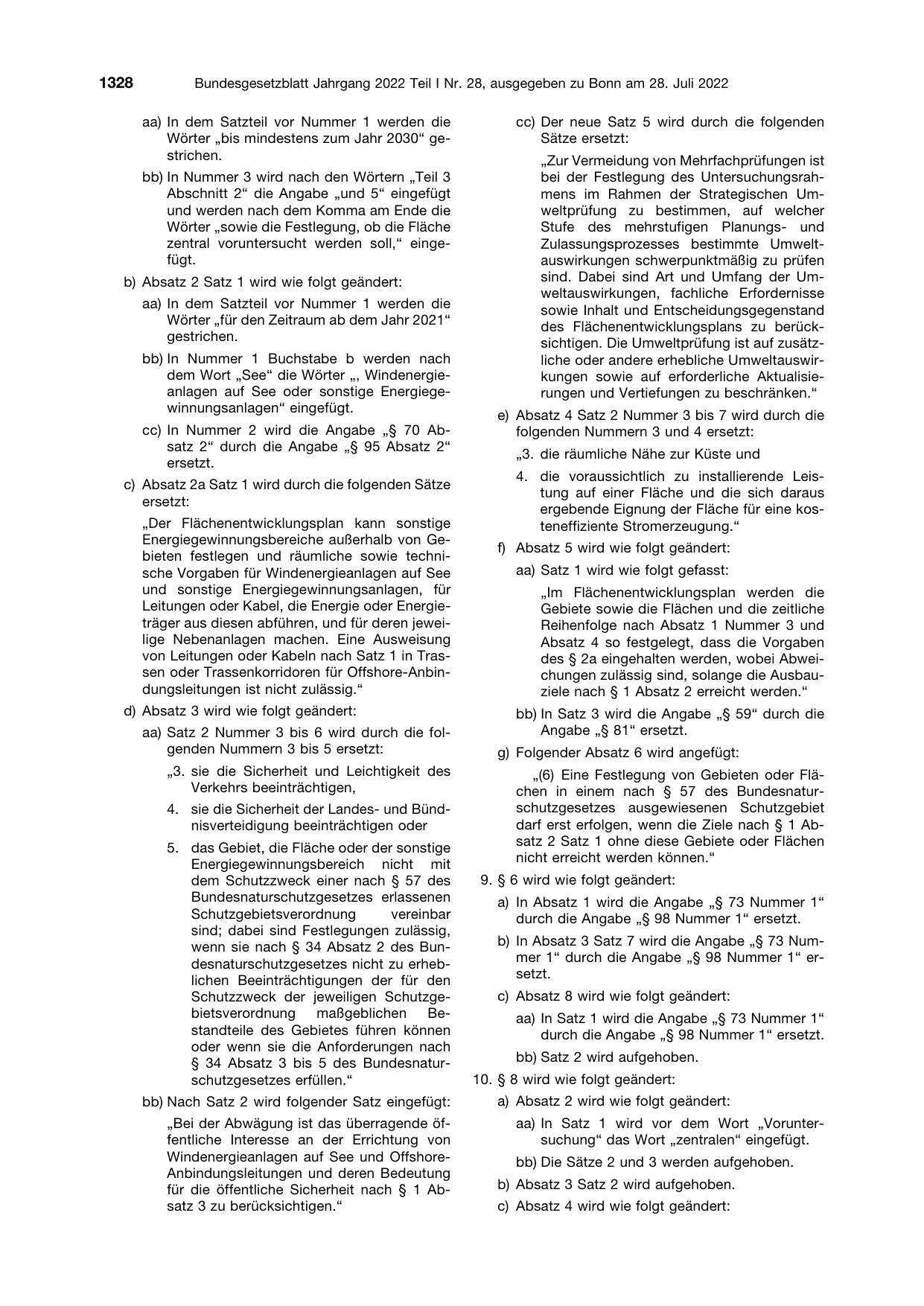 BGBl. 2022, Seite 1328 — Originalseite als Abbildung