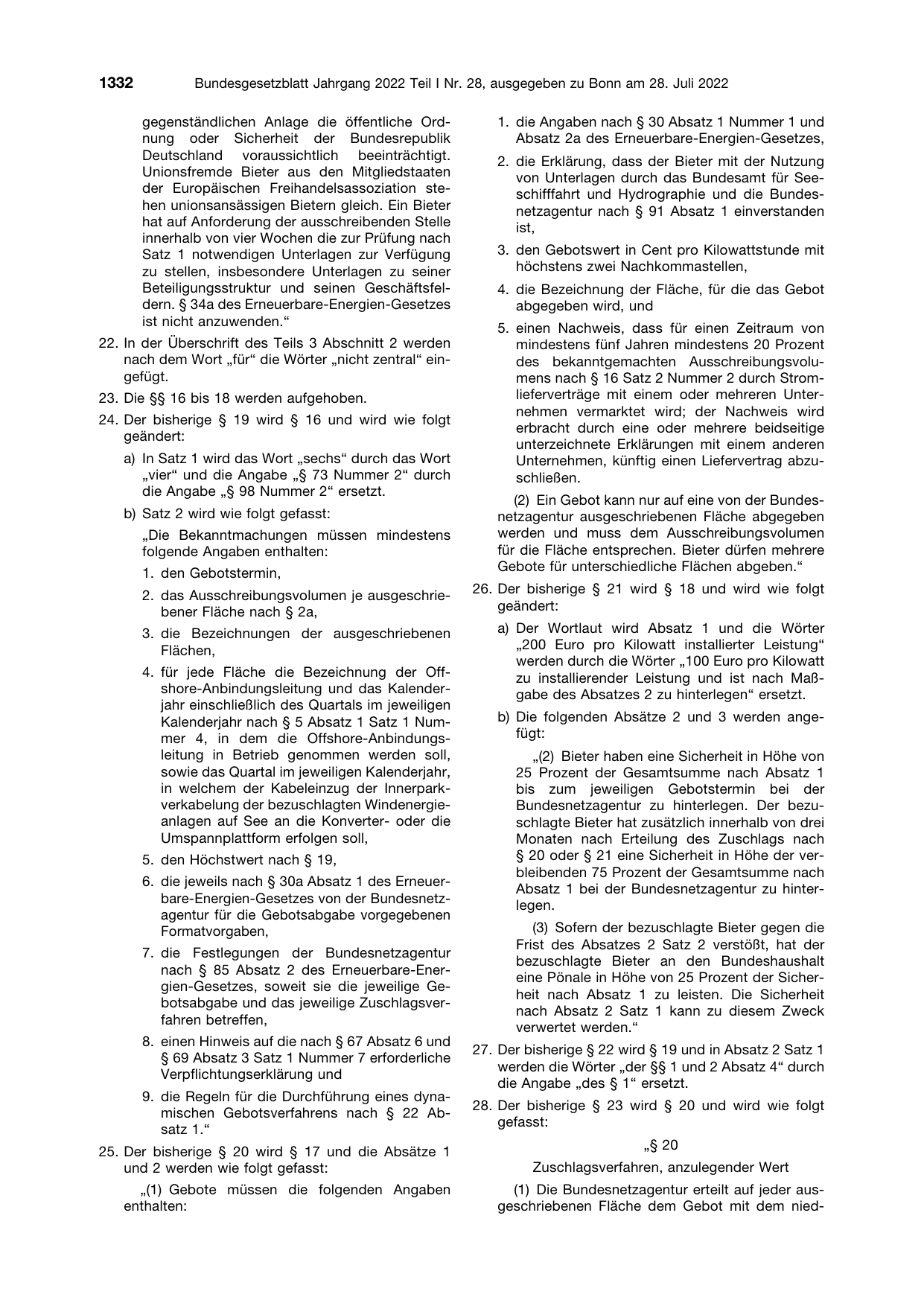 BGBl. 2022, Seite 1332 — Originalseite als Abbildung
