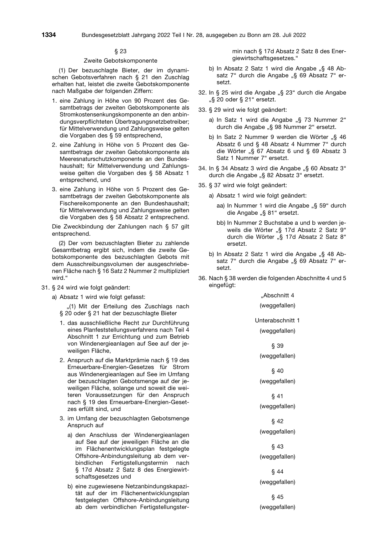 BGBl. 2022, Seite 1334 — Originalseite als Abbildung