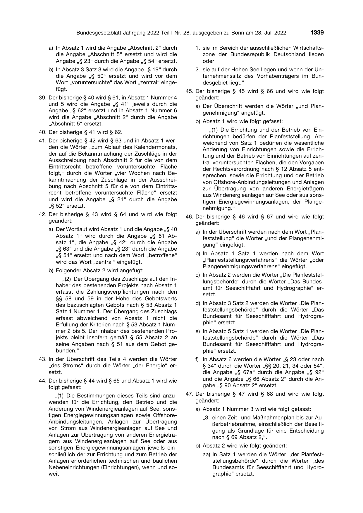 BGBl. 2022, Seite 1339 — Originalseite als Abbildung