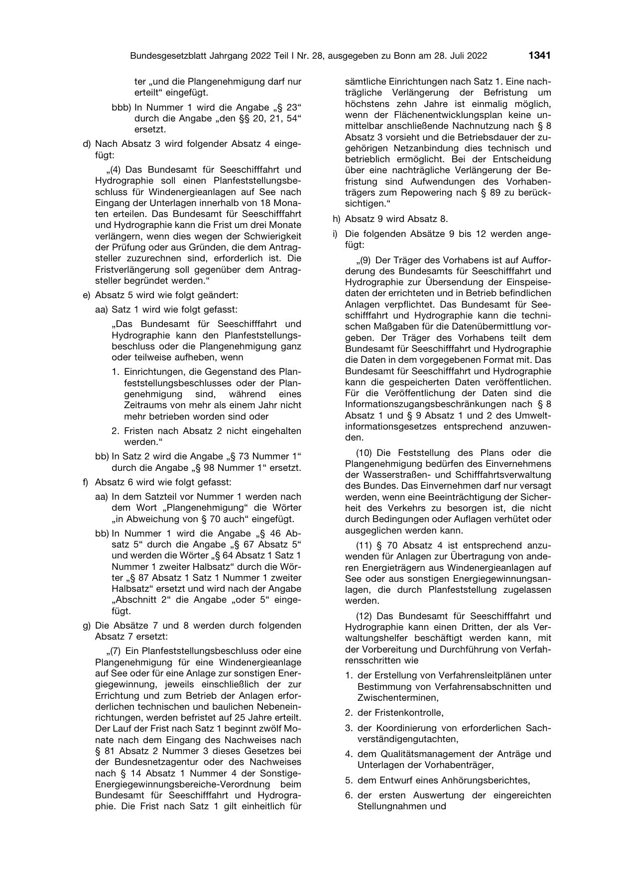 BGBl. 2022, Seite 1341 — Originalseite als Abbildung