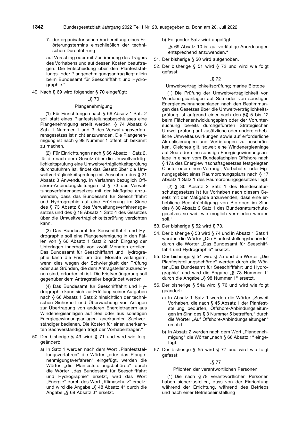 BGBl. 2022, Seite 1342 — Originalseite als Abbildung