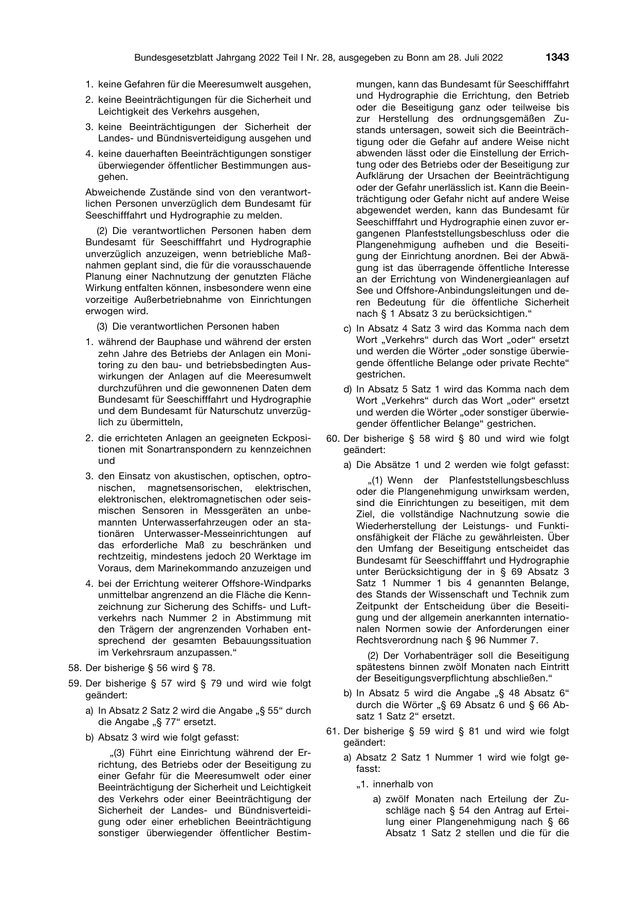 BGBl. 2022, Seite 1343 — Originalseite als Abbildung