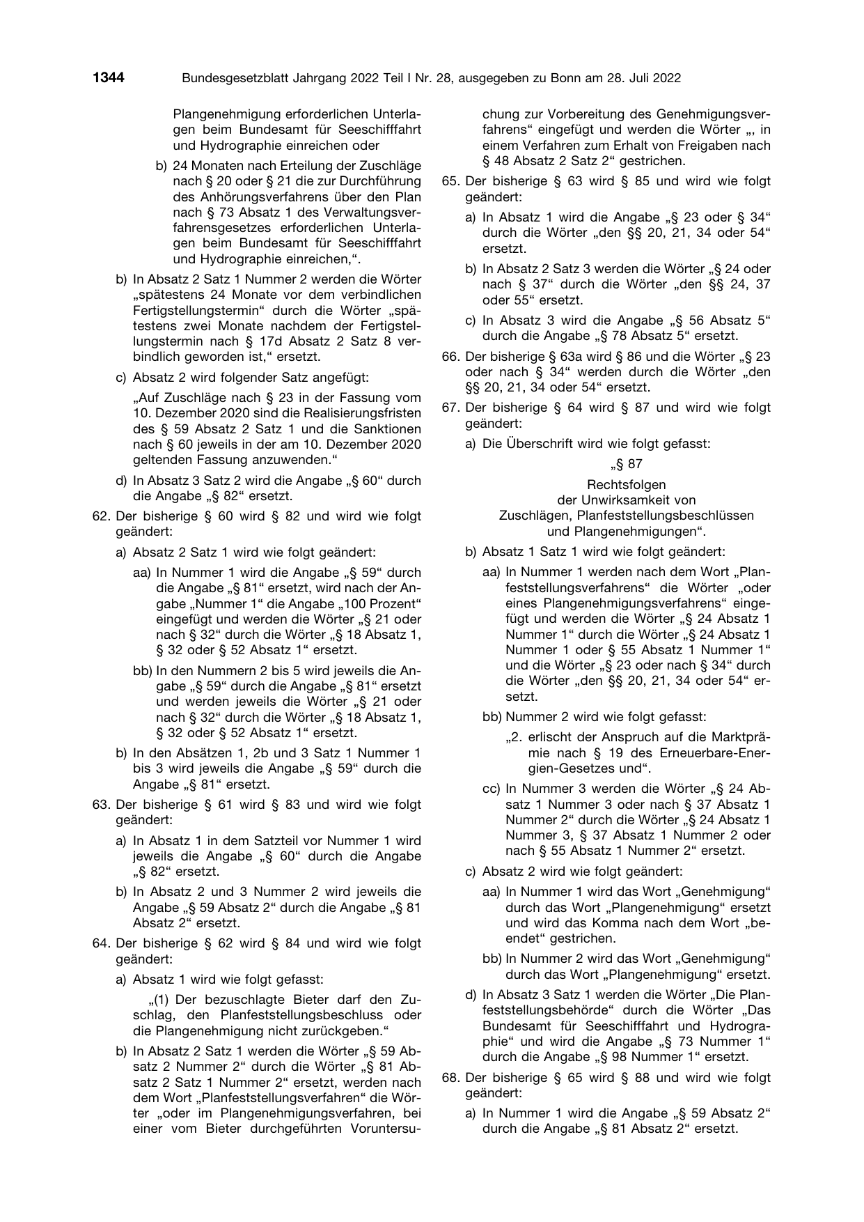 BGBl. 2022, Seite 1344 — Originalseite als Abbildung
