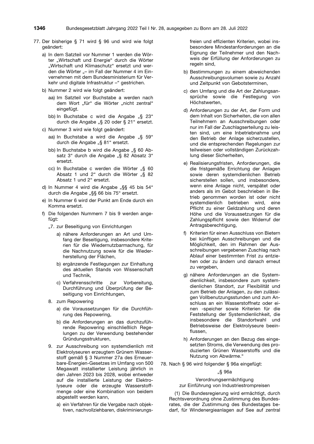 BGBl. 2022, Seite 1346 — Originalseite als Abbildung