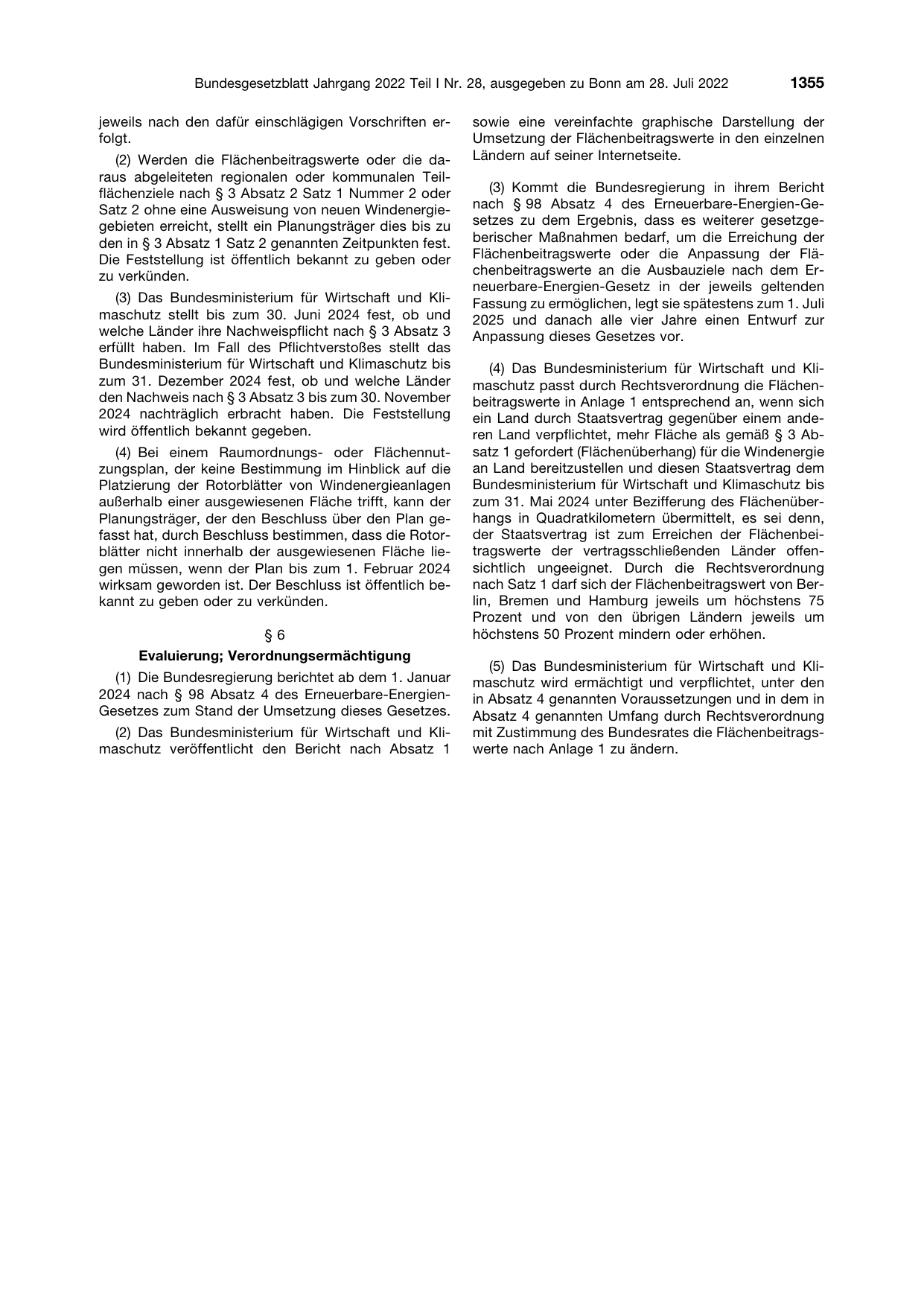 BGBl. 2022, Seite 1355 — Originalseite als Abbildung